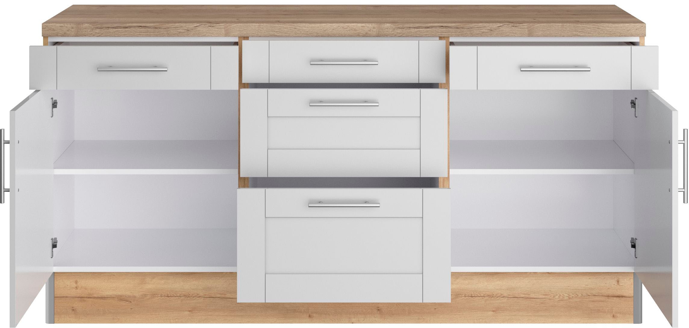 KOCHSTATION Küche »KS-Ahus«, 180 cm breit, ohne E-Geräte, Soft Close Funktion, MDF Fronten