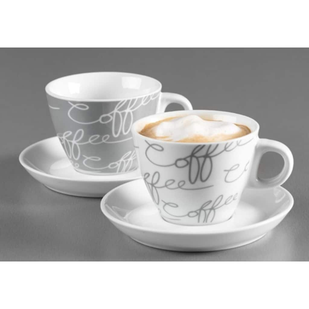 Ritzenhoff & Breker Cappuccinotasse »Cornello Grey«, (Set, 4 tlg.)