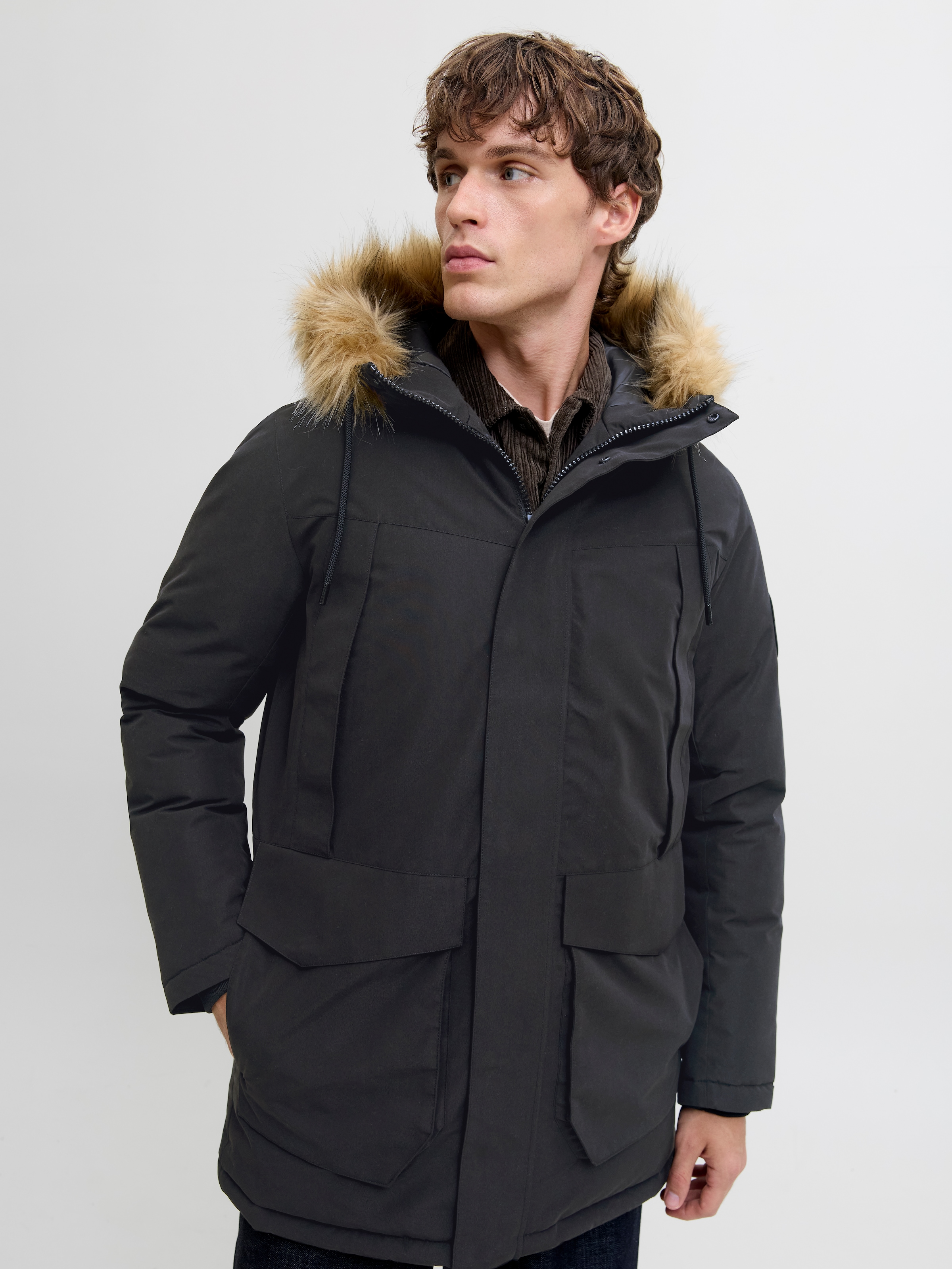Jack & Jones Parka »JJCAMP FAUX FUR PARKA BF« mit Kapuze