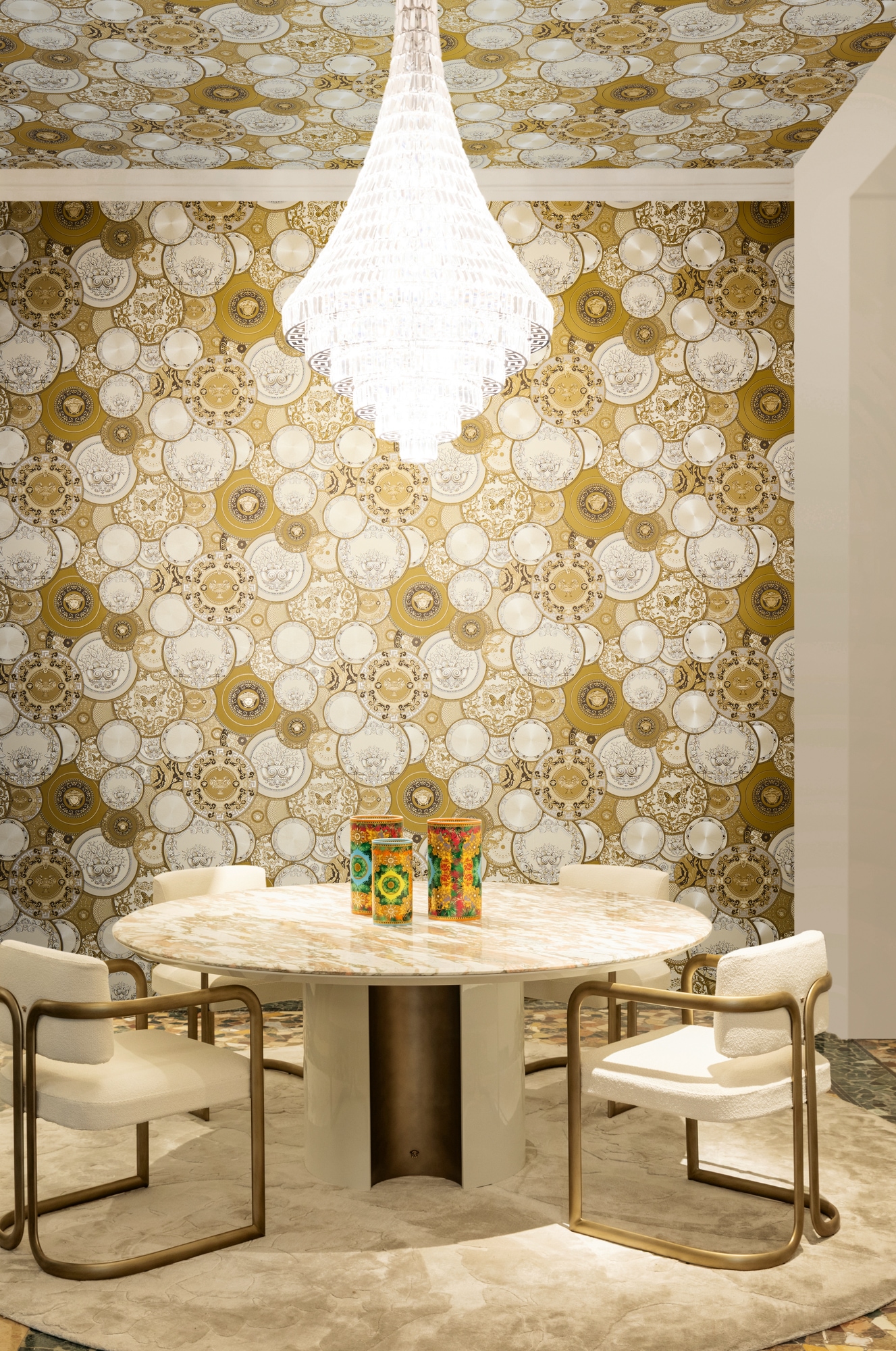 Versace Vliestapete »Versace 6 Art De La Table –« 3D-Optik | Barock | Motiv geprägt Elegantes Ornamentdesign mit Metallic-Glanz & feiner Prägung