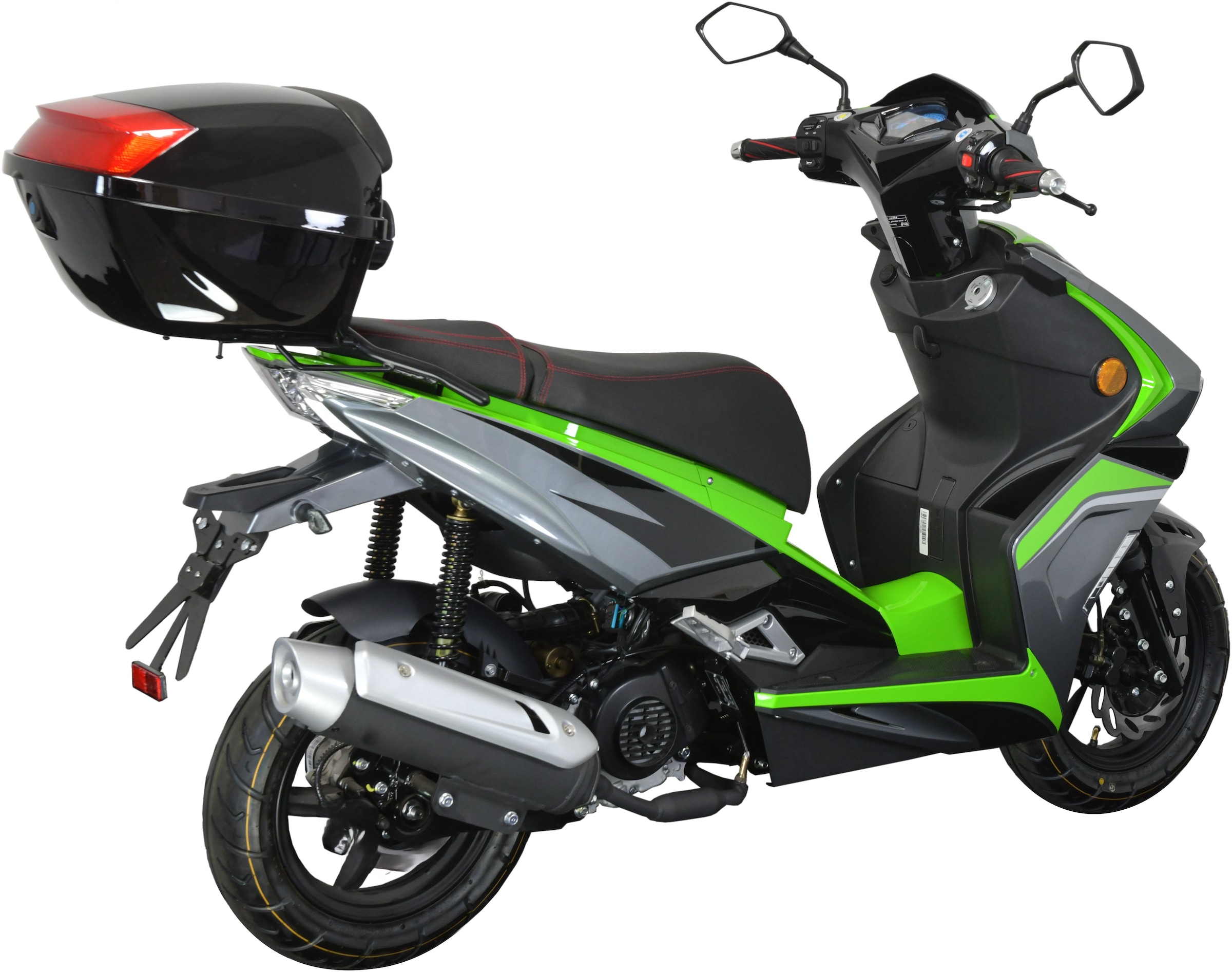 GT UNION Motorroller »Striker 45«, 49,5 cm³, 45 km/h, Euro 5, 3 PS, (Set, mit Topcase), Luftgekühlter Motor