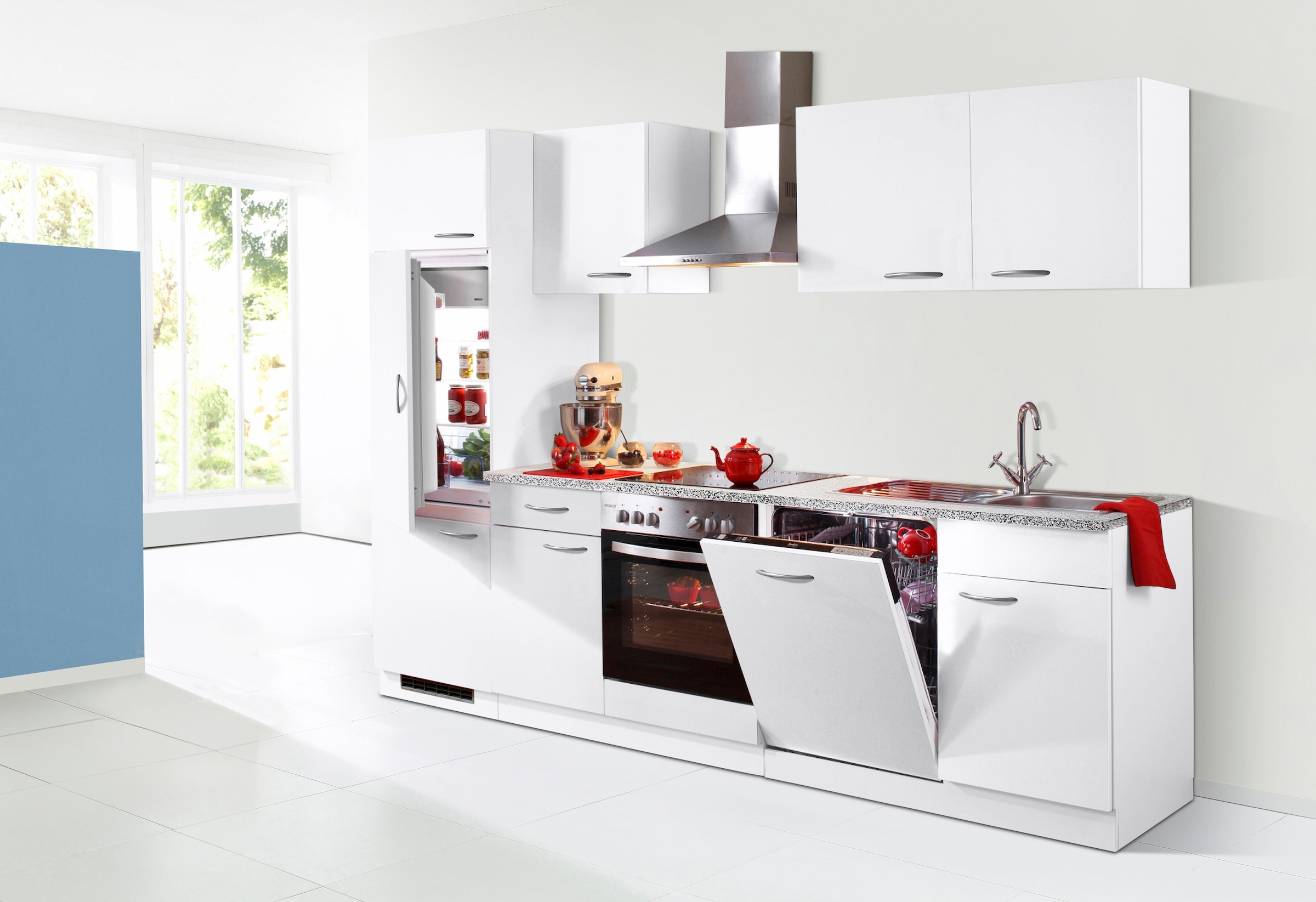 wiho Küchen Küchenzeile E-Geräten, Geschirrspüler, kaufen 280 cm auf Breite mit »Kiel«, Raten inkl