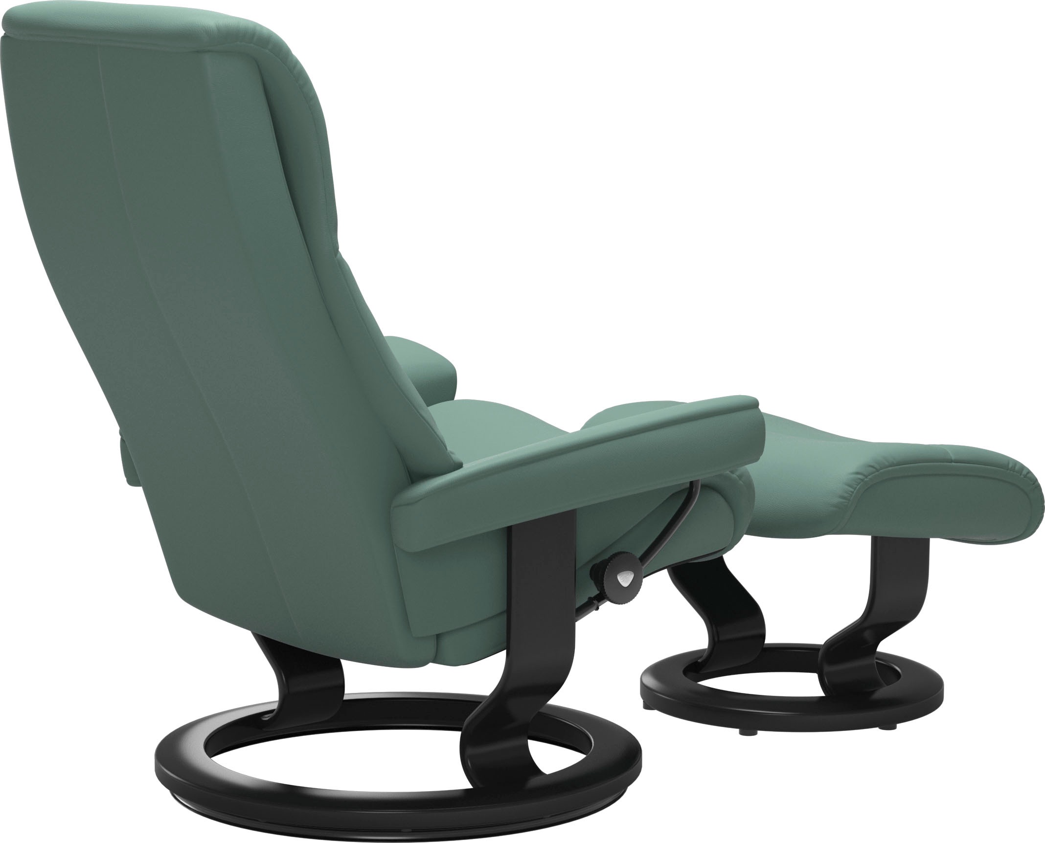 Stressless® Relaxsessel »View«, (Set, Relaxsessel mit Hocker), mit Classic Base, Größe S,Gestell Schwarz