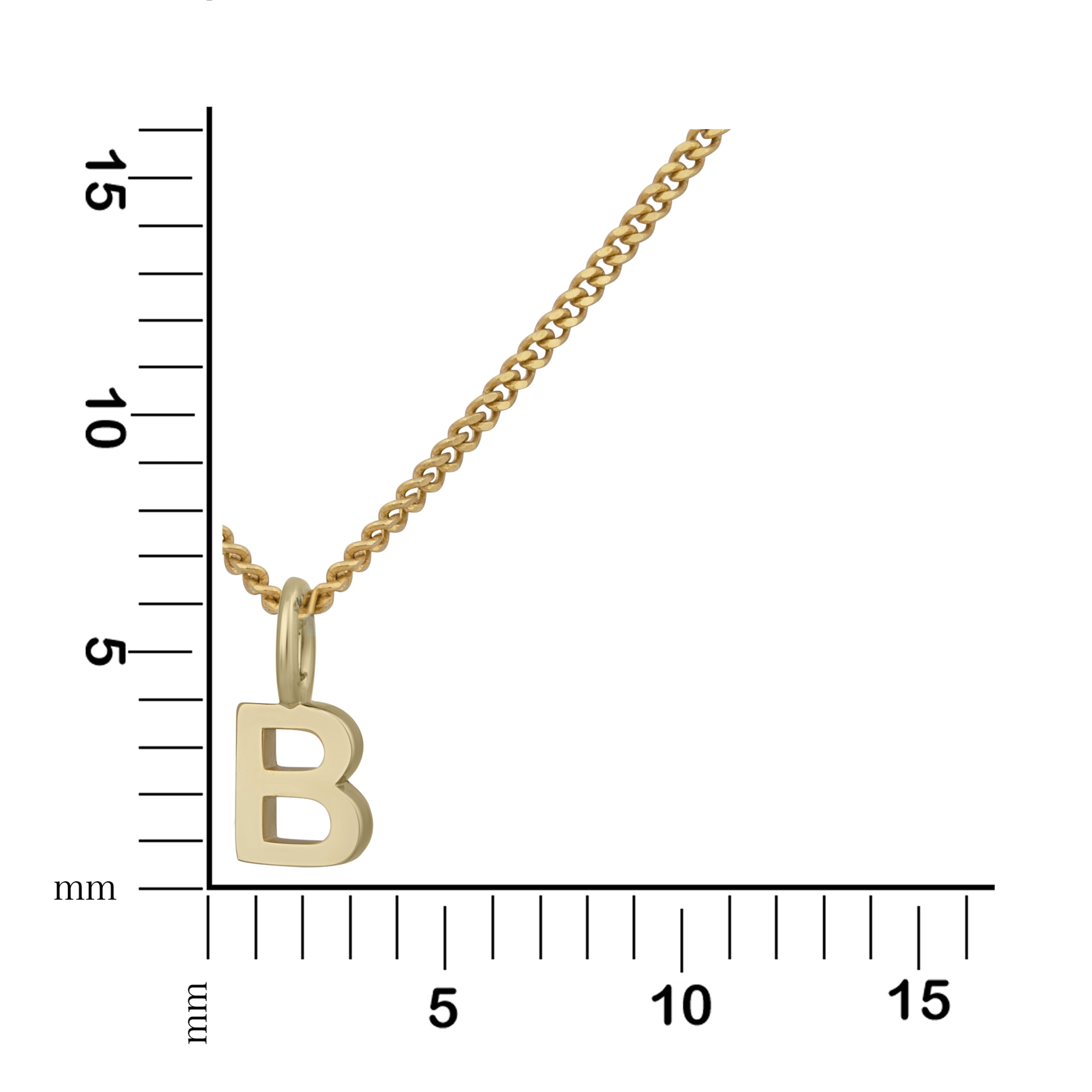 Orolino Kette mit Anhänger »Gold 375 mit Anhänger 42/45cm lang Buchstabe B«