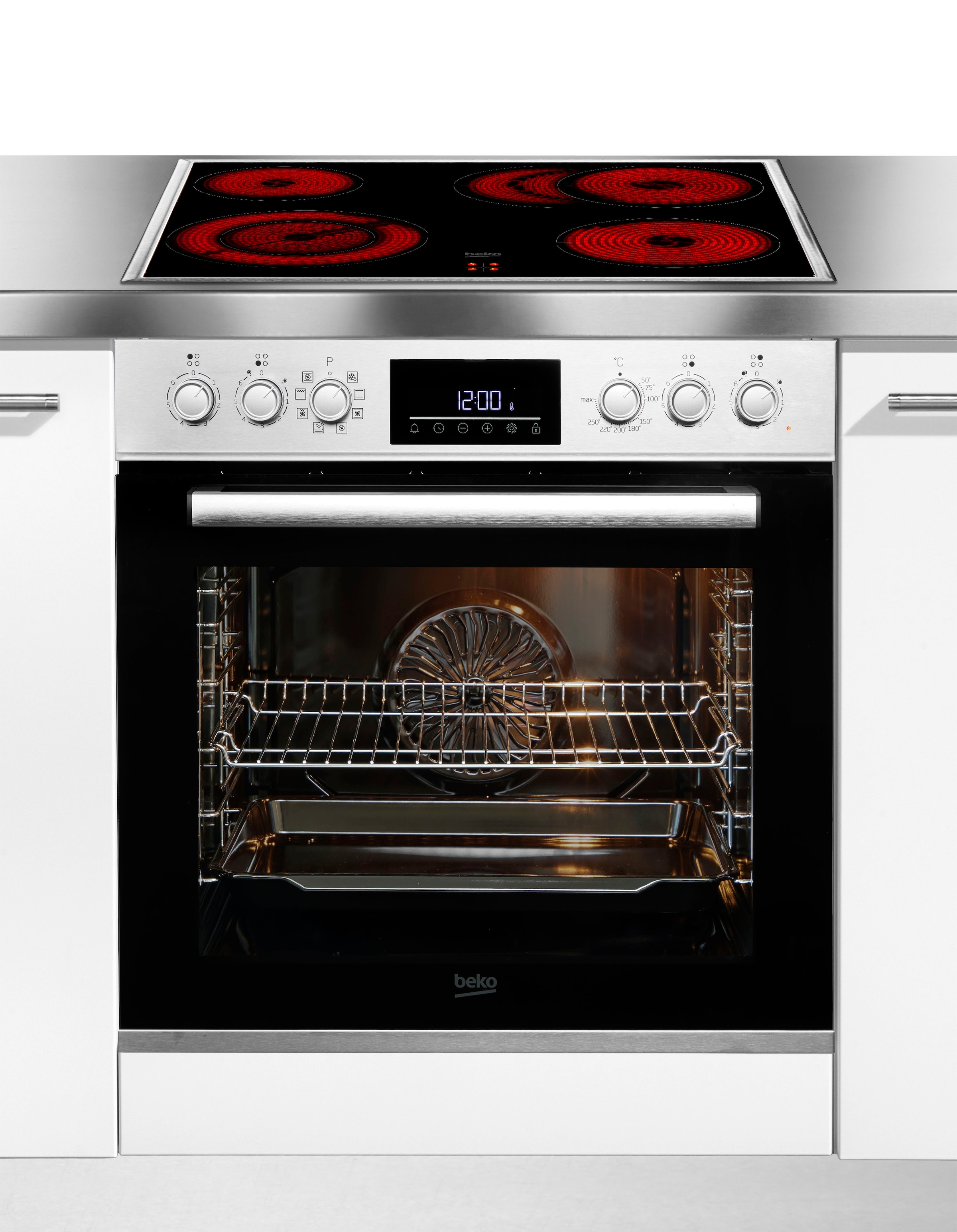 BEKO Elektro-Herd-Set Einbauherd-Set »BBUM12321X«, mit Teleskopauszug nachr günstig online kaufen