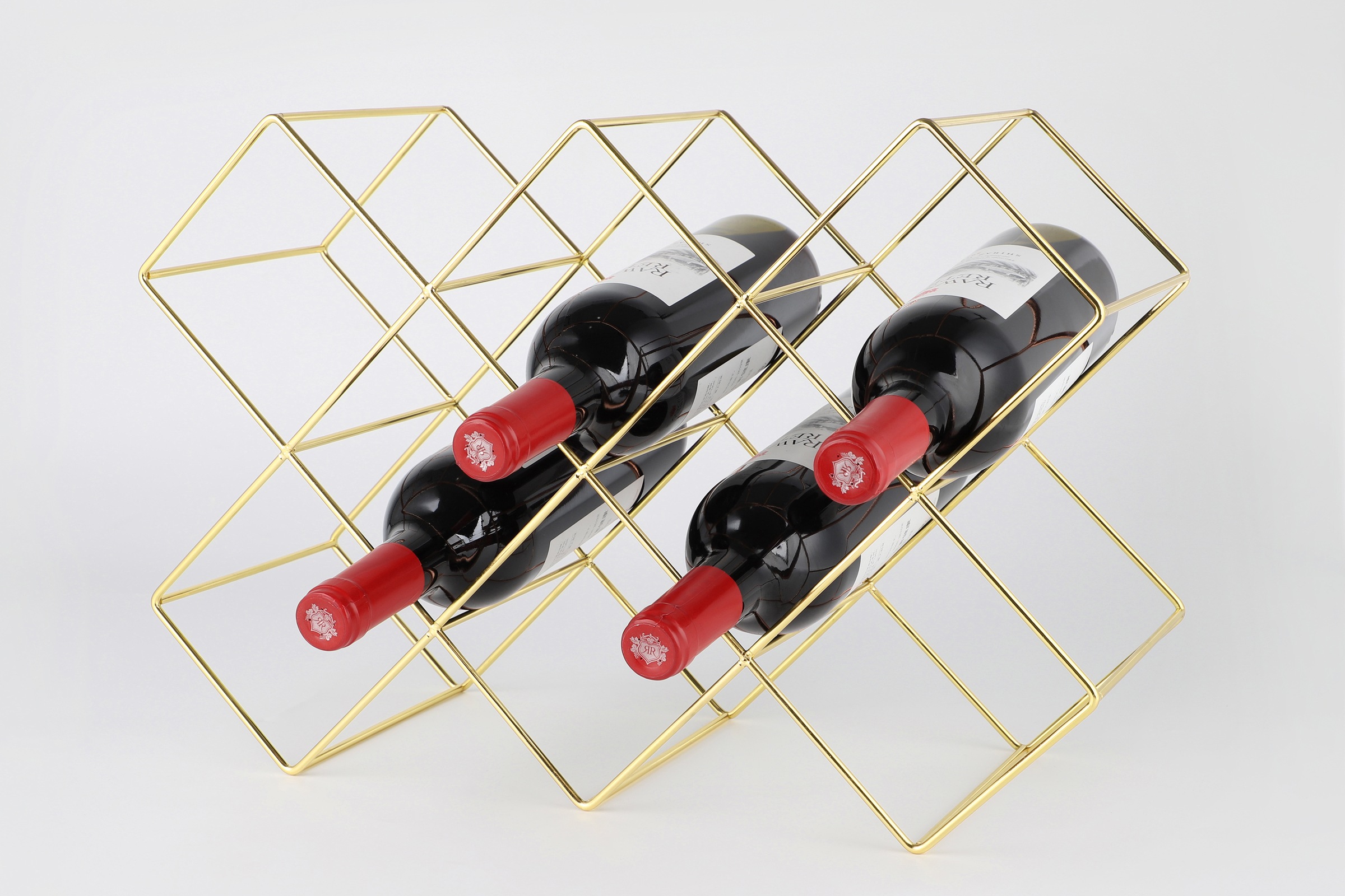 ECHTWERK Weinflaschenhalter, (1 St.), Weinregal aus Eisen, für bis zu 8 Flaschen, stabil, 46 x 31 x 16,6 cm