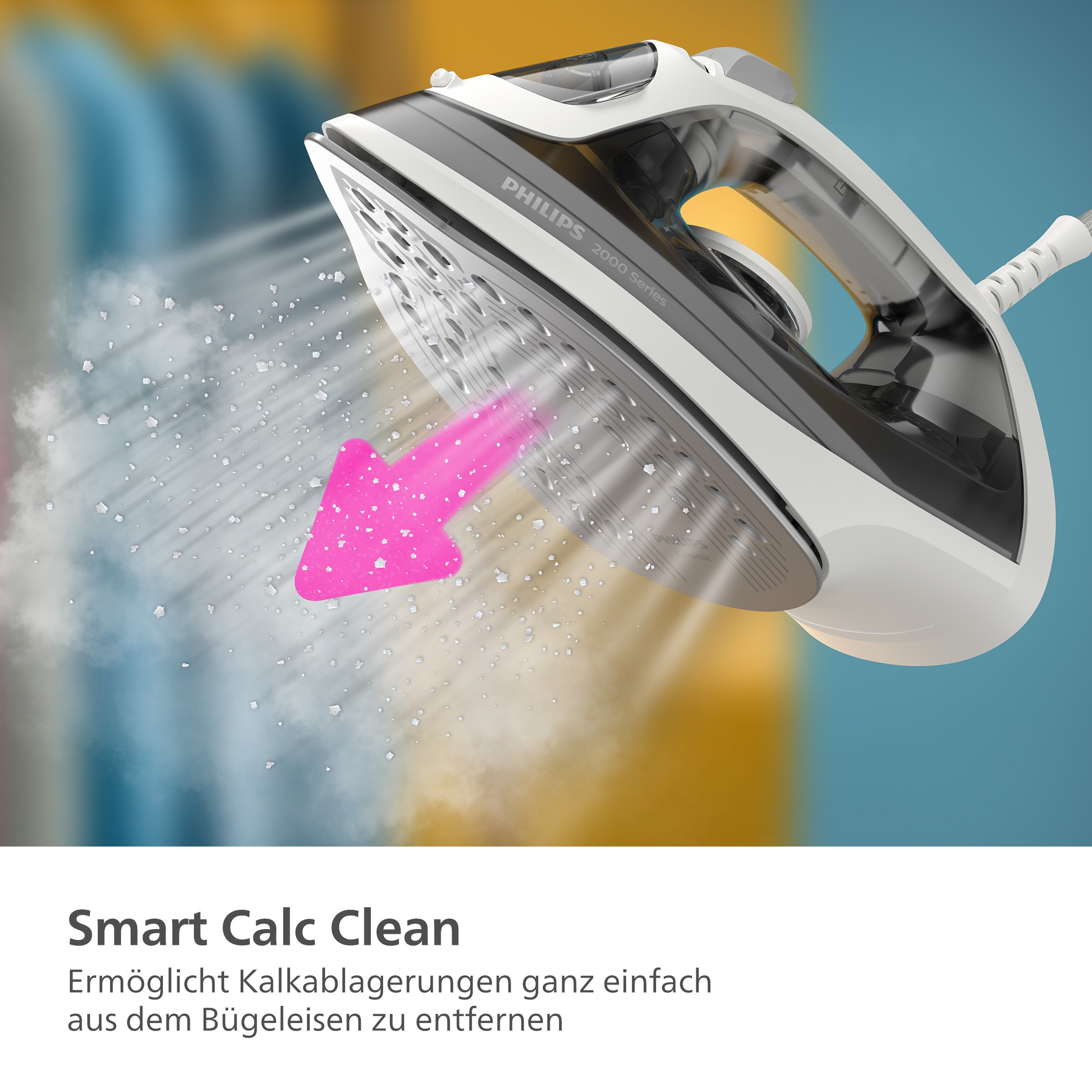 Philips Dampfbügeleisen »DST2020/80 2000 Series«, 2000 W, Keramikbügelsohle, mit 250 ml Wassertank und 110 g Dampfstoß