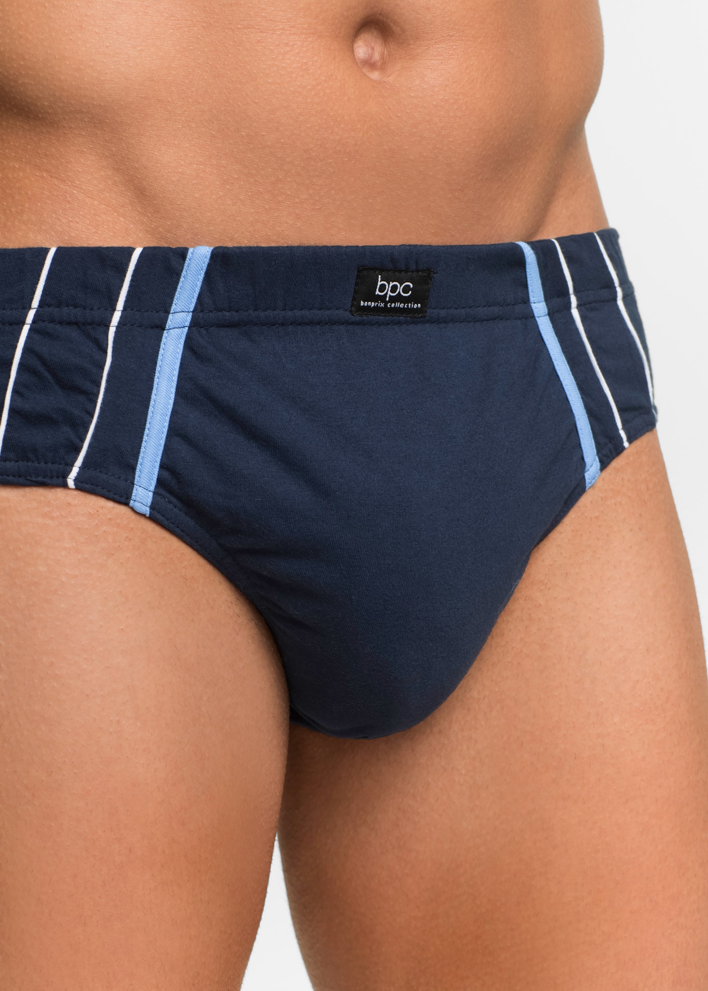 bonprix Maxislip Packung, 5 Stk. klassisch geschnittene Passform, sportive Optik, aus Baumwolle