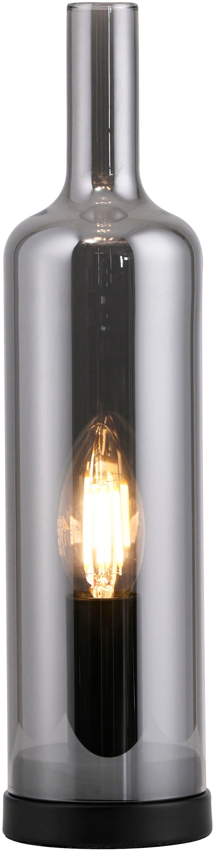 JUST LIGHT LED Tischleuchte »BOTTLE« E14 1 Stk. Schalter, Schnurschalter, Exklusive E14