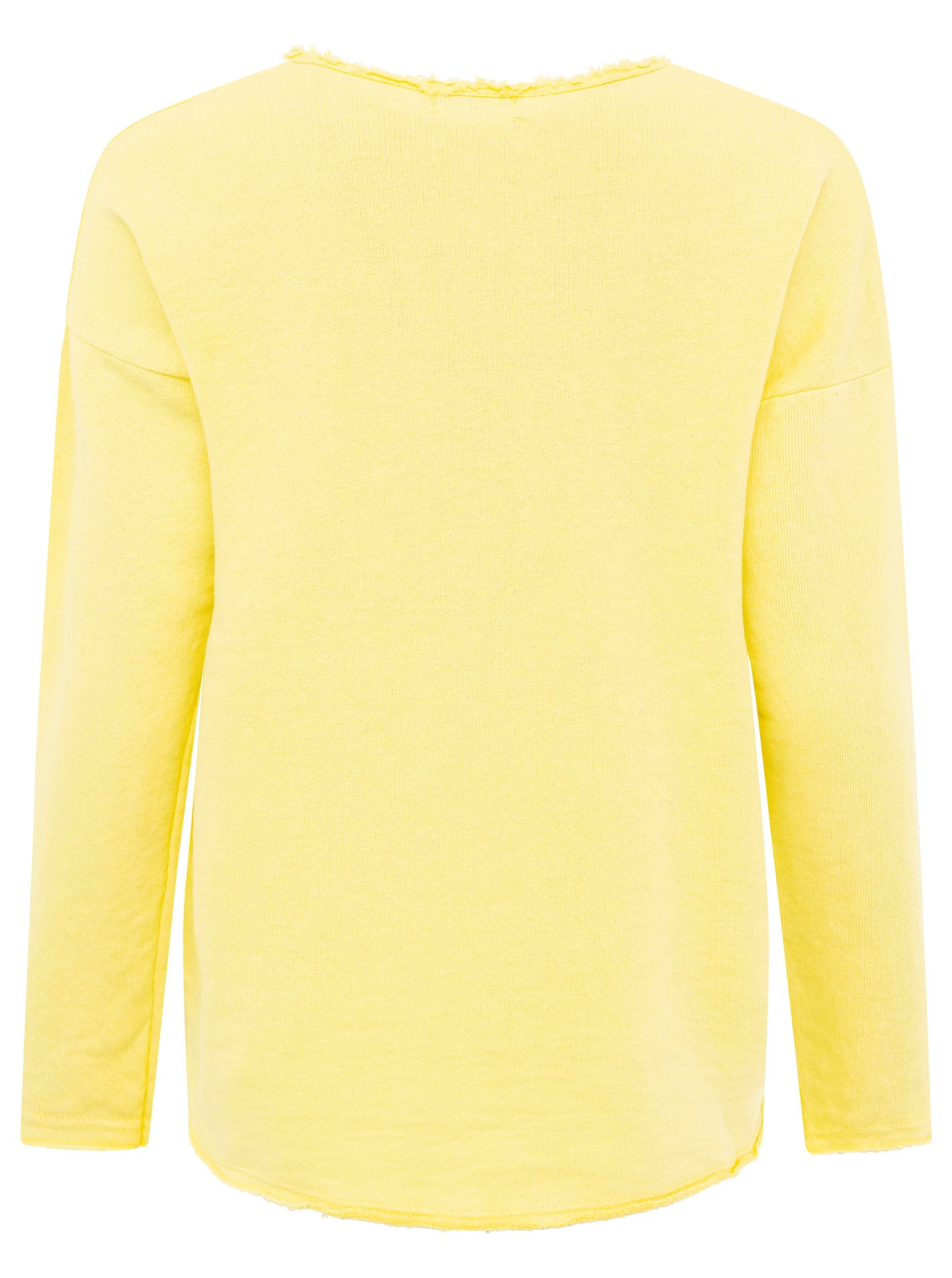 Zwillingsherz Sweatshirt »"Positive Mind"«, Mit V-Ausschnitt im Used Look und Stempeldruck