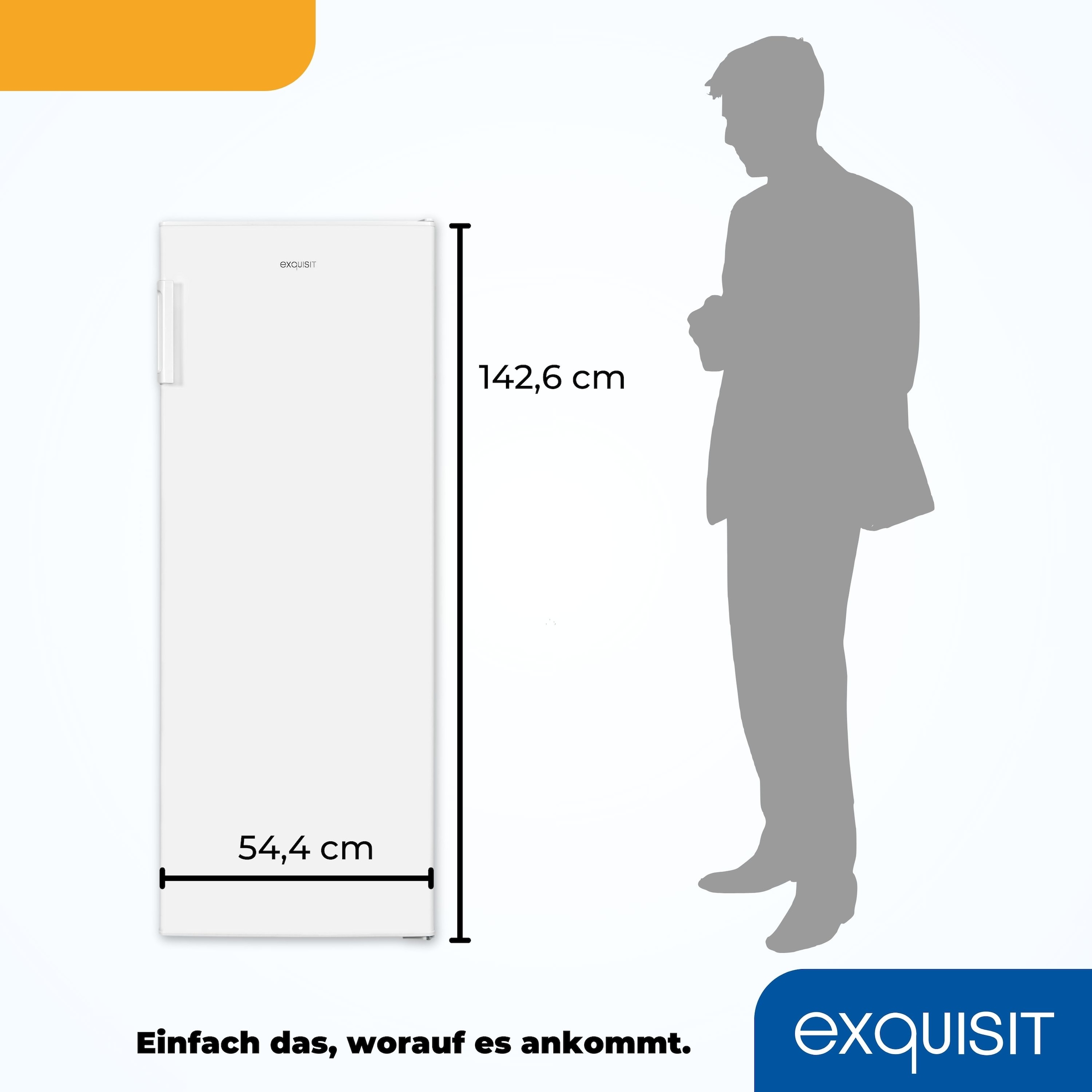 exquisit Gefrierschrank »GS230-H-040D«, 142,6 cm hoch, 54,4 cm breit, 168 Liter Nutzinhalt