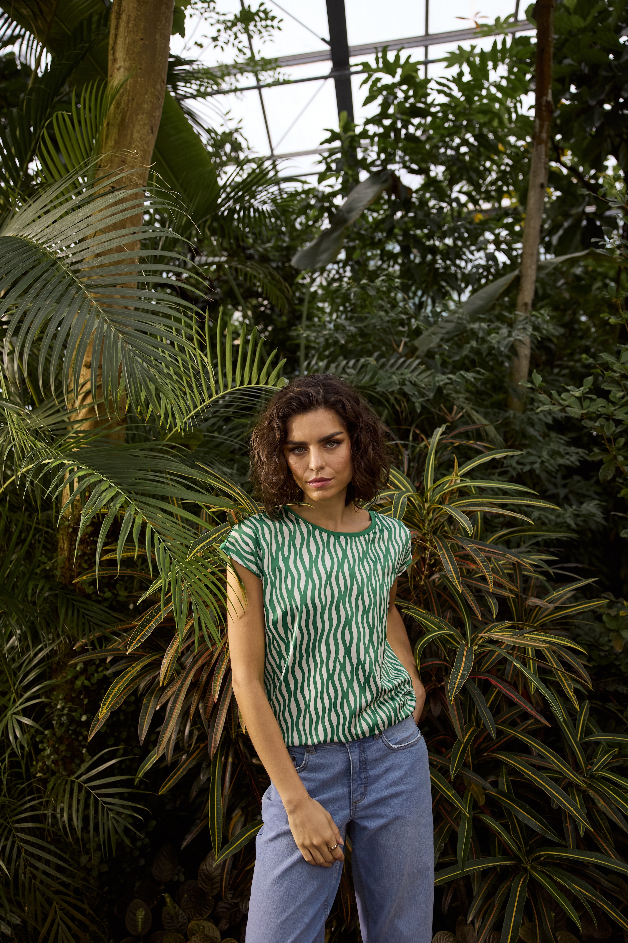 Flashlights Strickjacke mit V-Ausschnitt und Knopfleiste