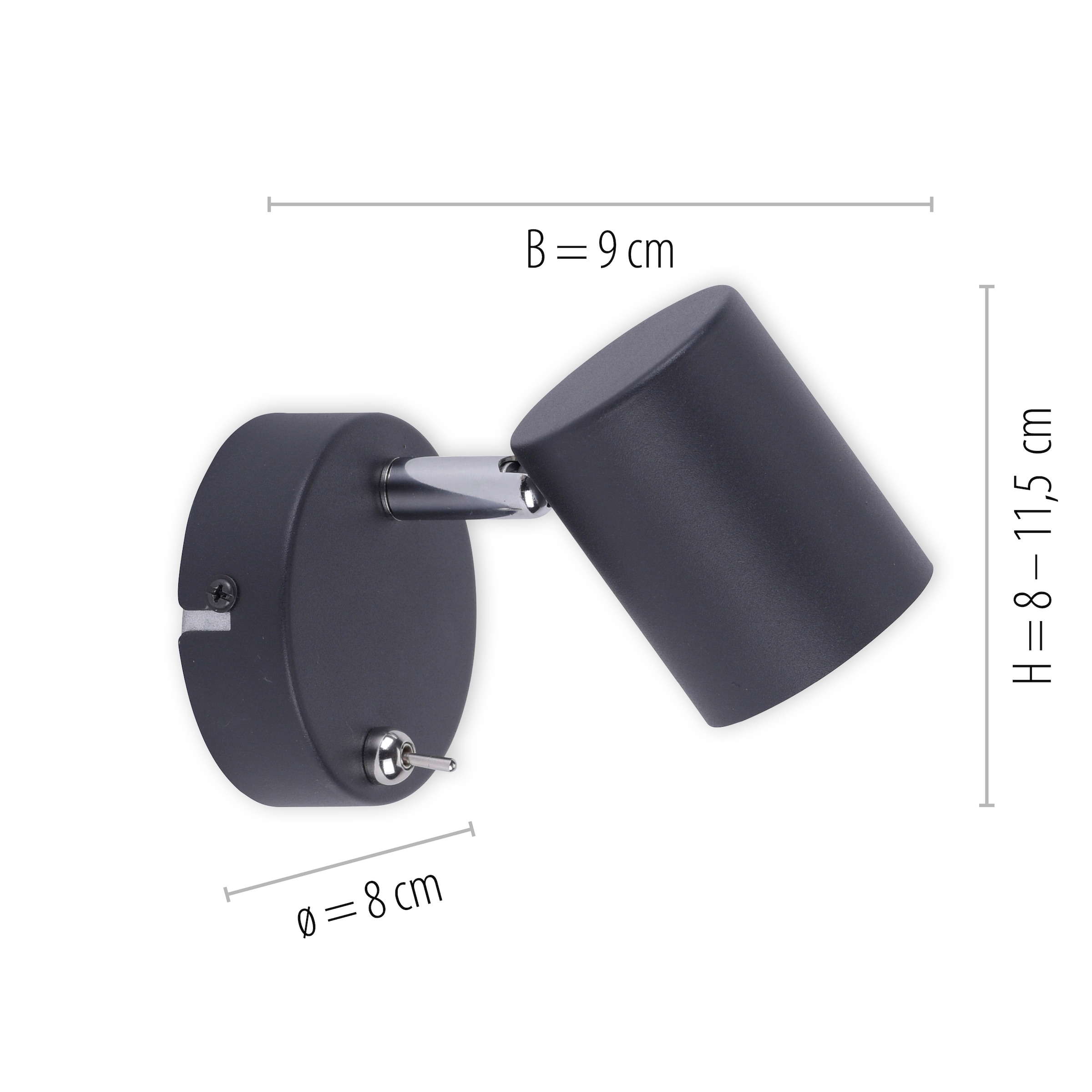 JUST LIGHT LED Wandleuchte »TARIK«, 1 flammig, Leuchtmittel GU10 | LED wechselbar, LED