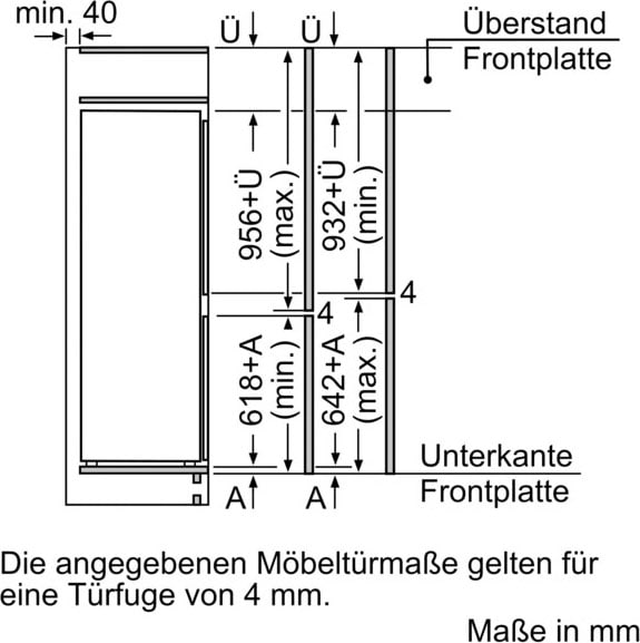 SIEMENS Einbaukühlgefrierkombination »KI77SADD0«, KI77SADD0, 157,8 cm hoch, 55,8 cm breit