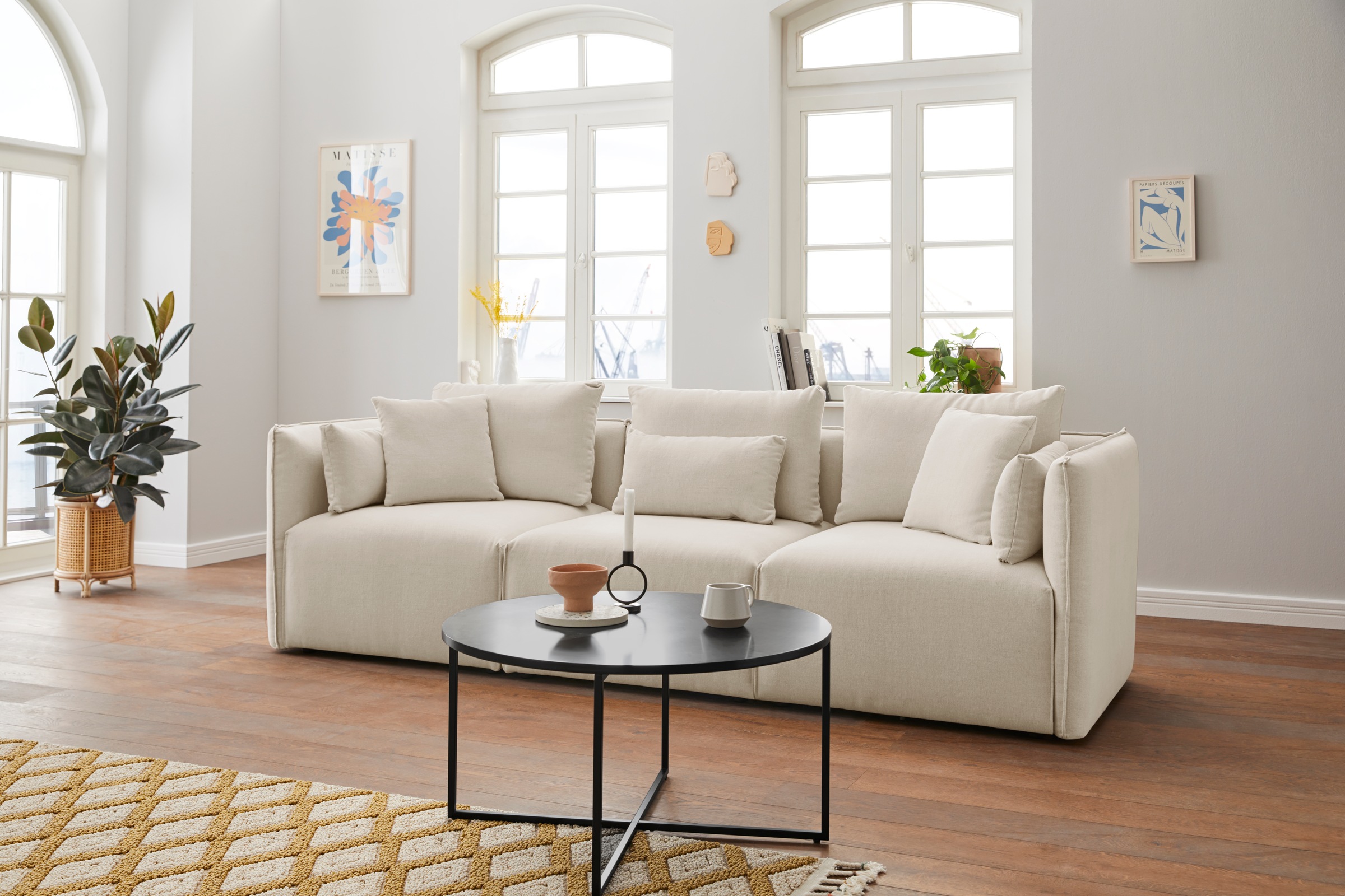 OTTO home 3-Sitzer »Nöre« 3 Teile, in vielen Bezugsqualitäten und Farben s. günstig online kaufen