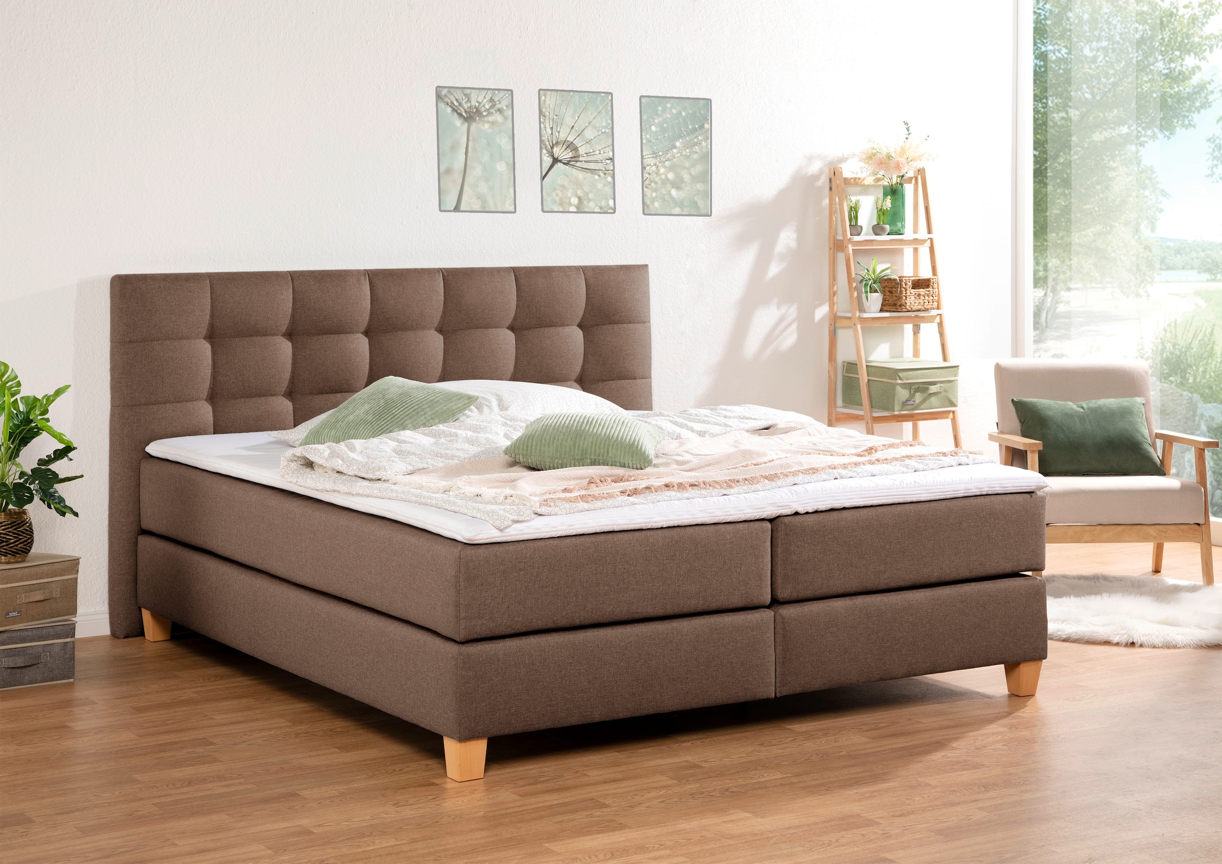 2. Bild von Home affaire Boxspringbett »Moulay«, inkl. Topper, in Überlänge 220 cm, 3 Härtegrade, auch in H4