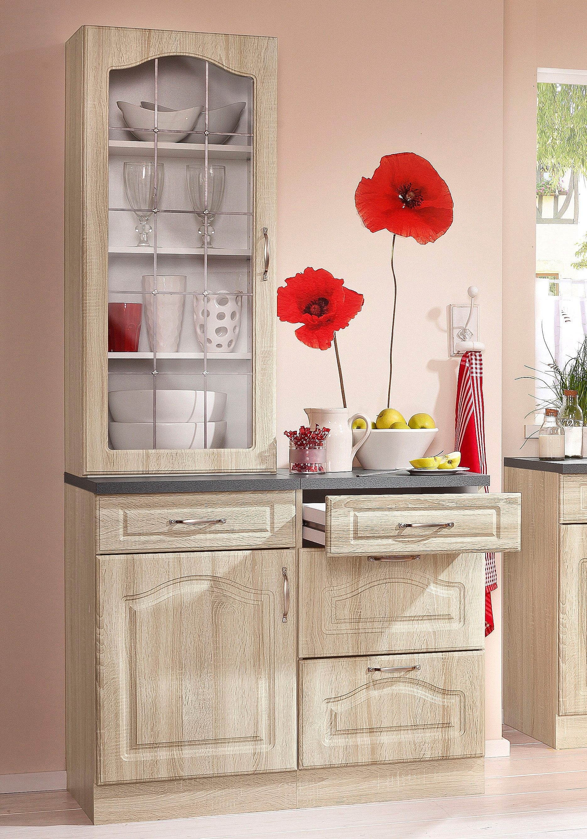 wiho Küchen Unterschrank »Linz«, 50 cm breit, mit 2 großen Auszügen, in Landhaus-Optik