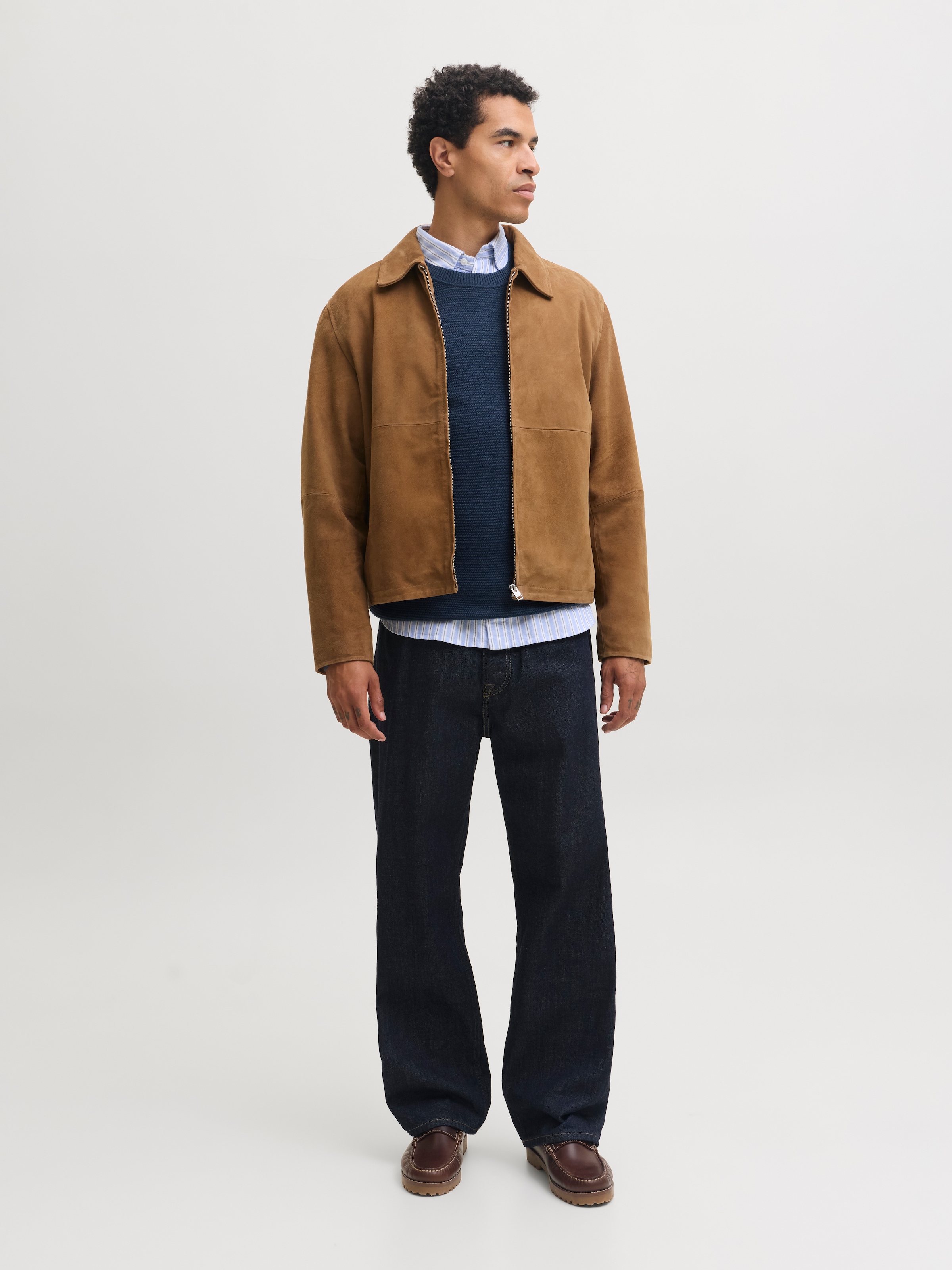 Jack & Jones Rundhalspullover »JPRBLURILEY KNIT CREW NECK LS SN« Baumwolle, regular fit