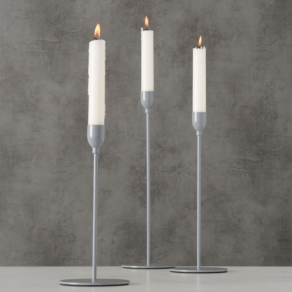 BOLTZE Kerzenhalter »Malte«, (Set, 3 St.), im praktischen 3er Set, in  unterschiedlichen Höhen, für Stabkerzen auf Raten kaufen | Kerzenständer