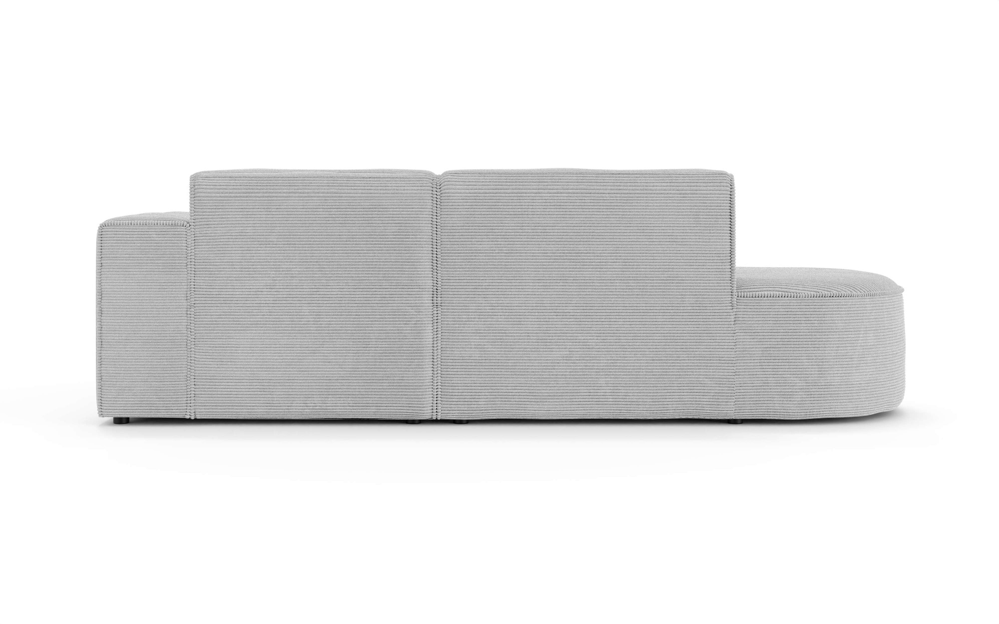 OTTO home Ecksofa »ADELLA XL Design-Sofa mit Recamiere rechts/links, 263/159/76 cm«, L-Form XL mit Wellenunterfederung, runde Form, auch in Cord