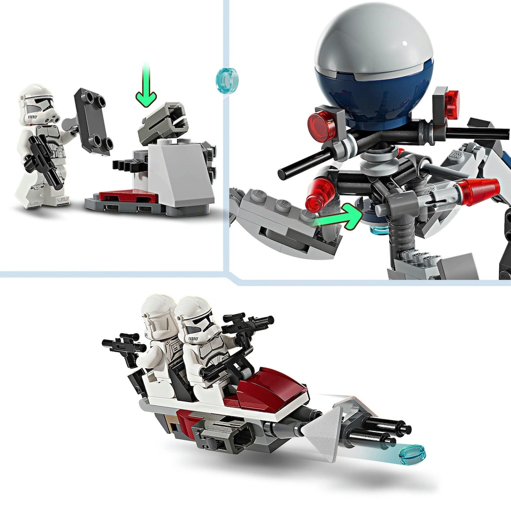LEGO® Konstruktionsspielsteine »Clone Trooper™ & Battle Droid™ Battle Pack (75372), LEGO Star Wars™«, (215 St.), Made in Europe