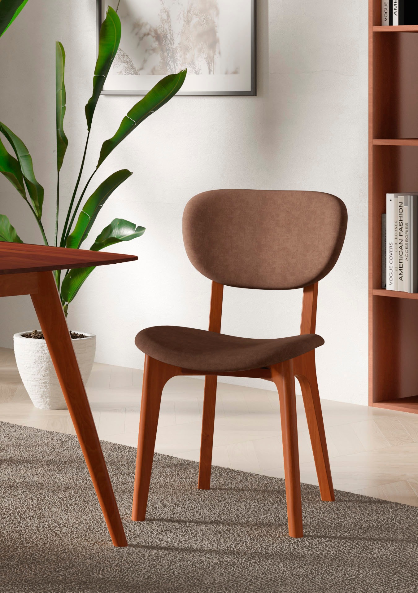 INOSIGN Stuhl »COZY Made in Italy« (Set) 2 Stk.Gestell in Buche, Kirsch- od günstig online kaufen