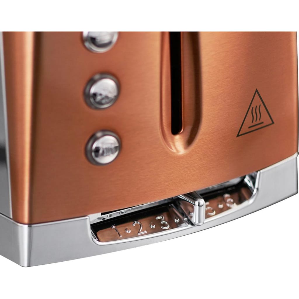 RUSSELL HOBBS Toaster »Luna Copper Accents 24290-56«, 2 lange Schlitze, für 2 Scheiben, 1550 W