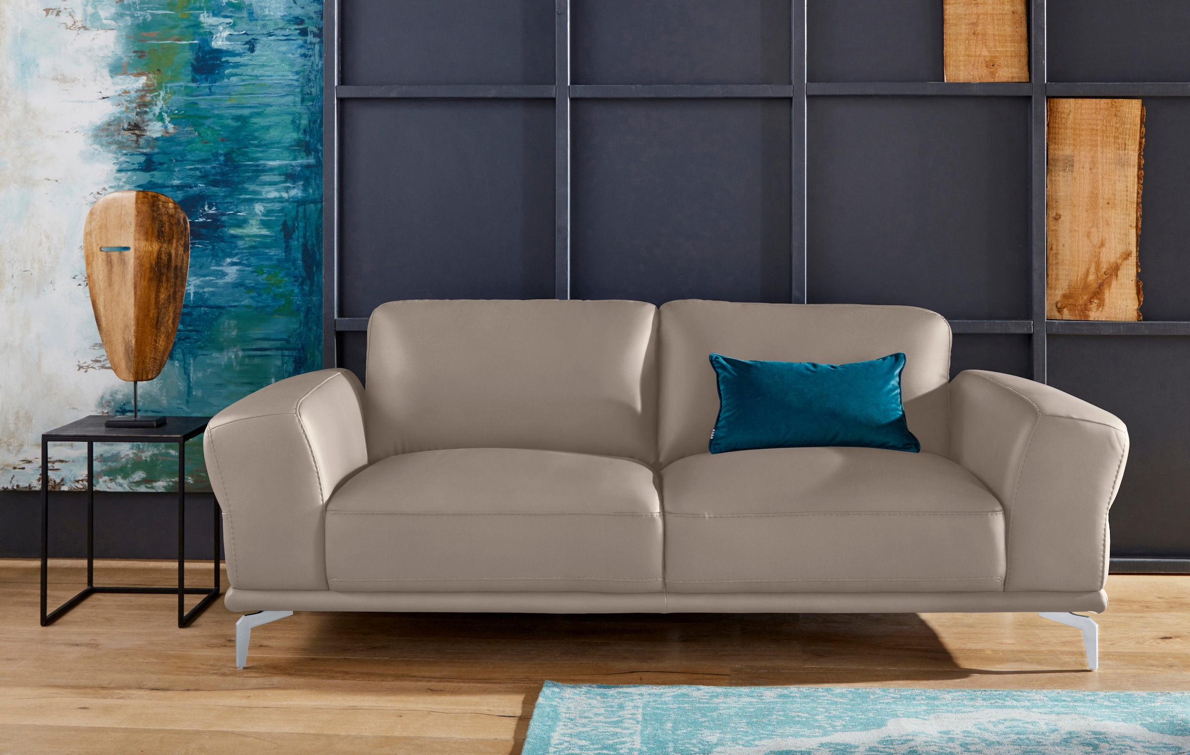 W.SCHILLIG 2,5-Sitzer »montanaa« mit Metallfüßen in Silber matt, Breite 212 günstig online kaufen