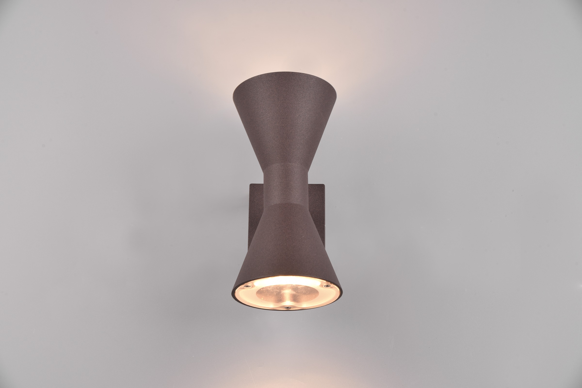 TRIO Leuchten Außen-Wandleuchte »ARDAS, up-and-down Licht Fassadenleuchte, exkl 2x GU10 max 10W, IP44«, 2 flammig, Leuchtmittel GU10 | Leuchtmittel wechselbar, Outdoor Wandlampe in Sanduhr-Form, für Garten Terrasse Haustür Lampe