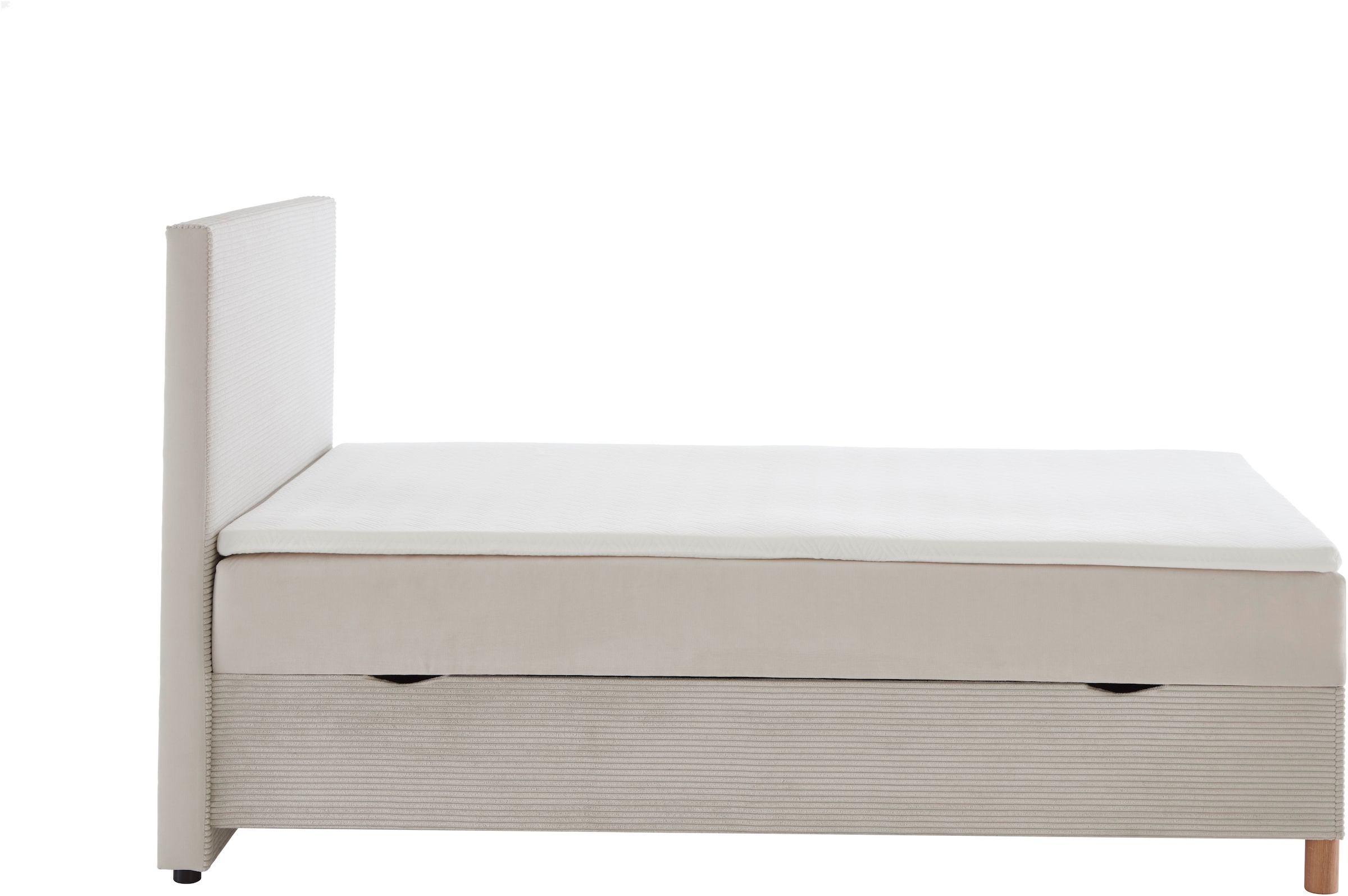 meise.möbel Boxbett »Korsika inkl. Bettkasten, mit Cord-Stoff bezogen«