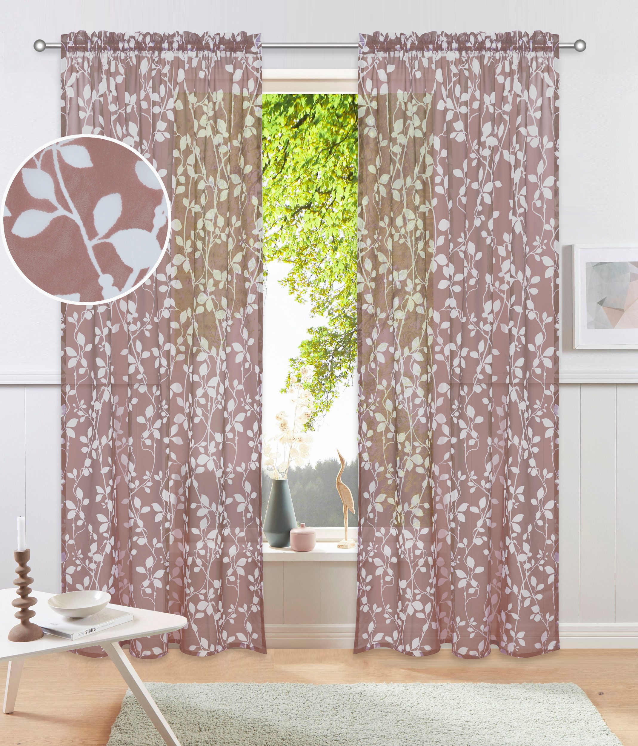 my home Gardine »Issoire«, (1 St.), Wohnzimmer, Schlafzimmer, Esszimmer, ge günstig online kaufen