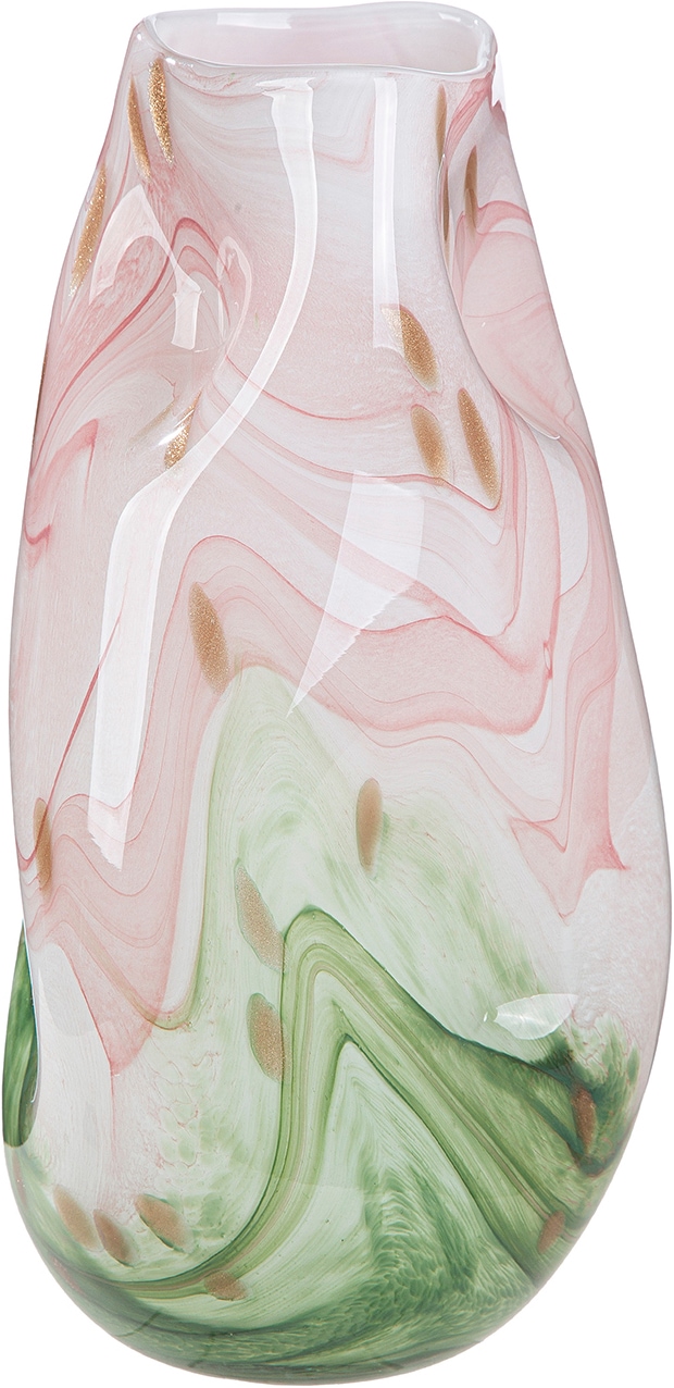GILDE Tischvase »Vase Antanarivo rosa H. 33,5 cm« Dekovase, Glas, Antanarivo, Tischdekoration, Trenddeko, Designvase
