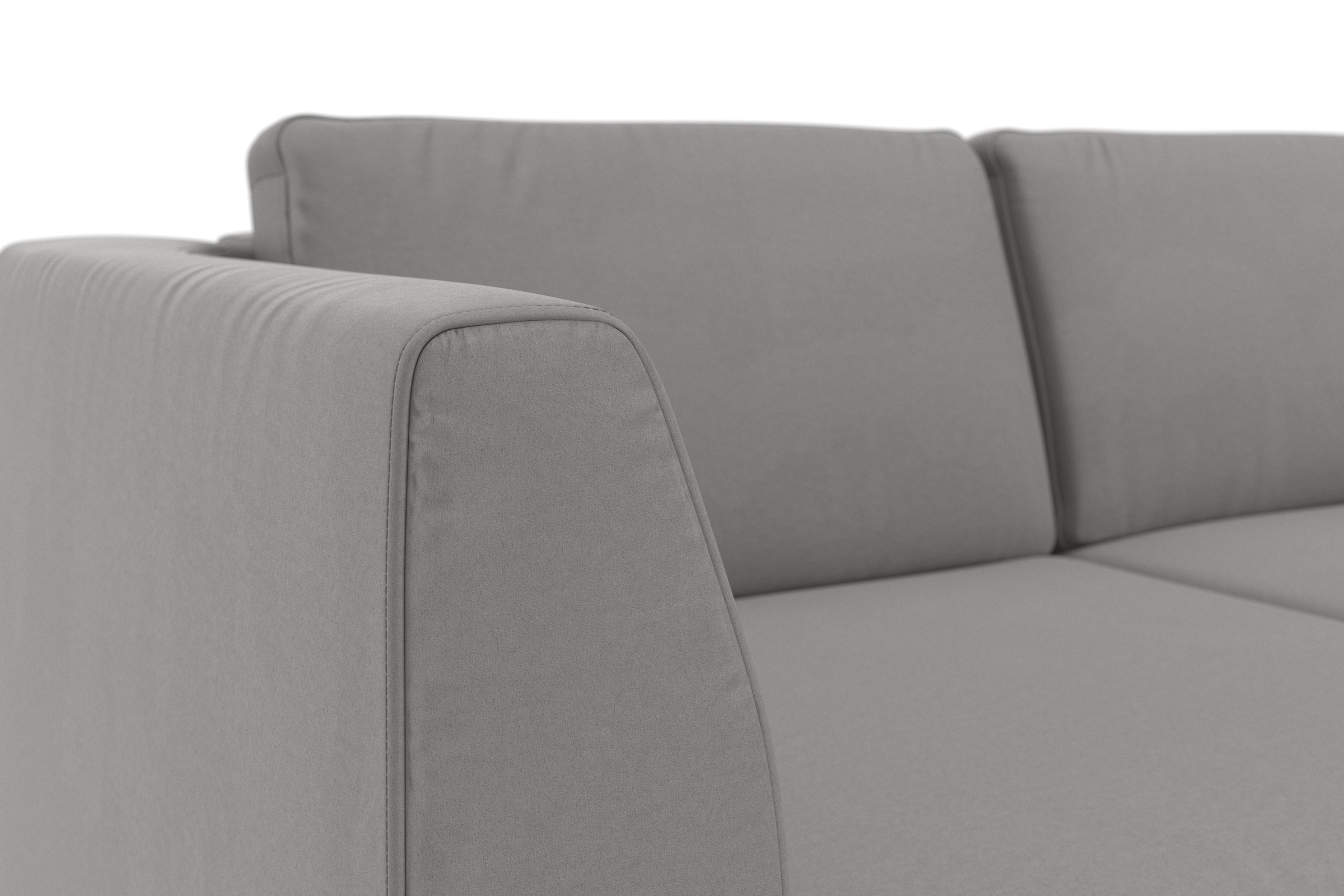 sit&more Ecksofa »Olsen L-Form«, inklusive Sitztiefenverstellung, wahlweise mit Bettfunktion, 15cm hoch