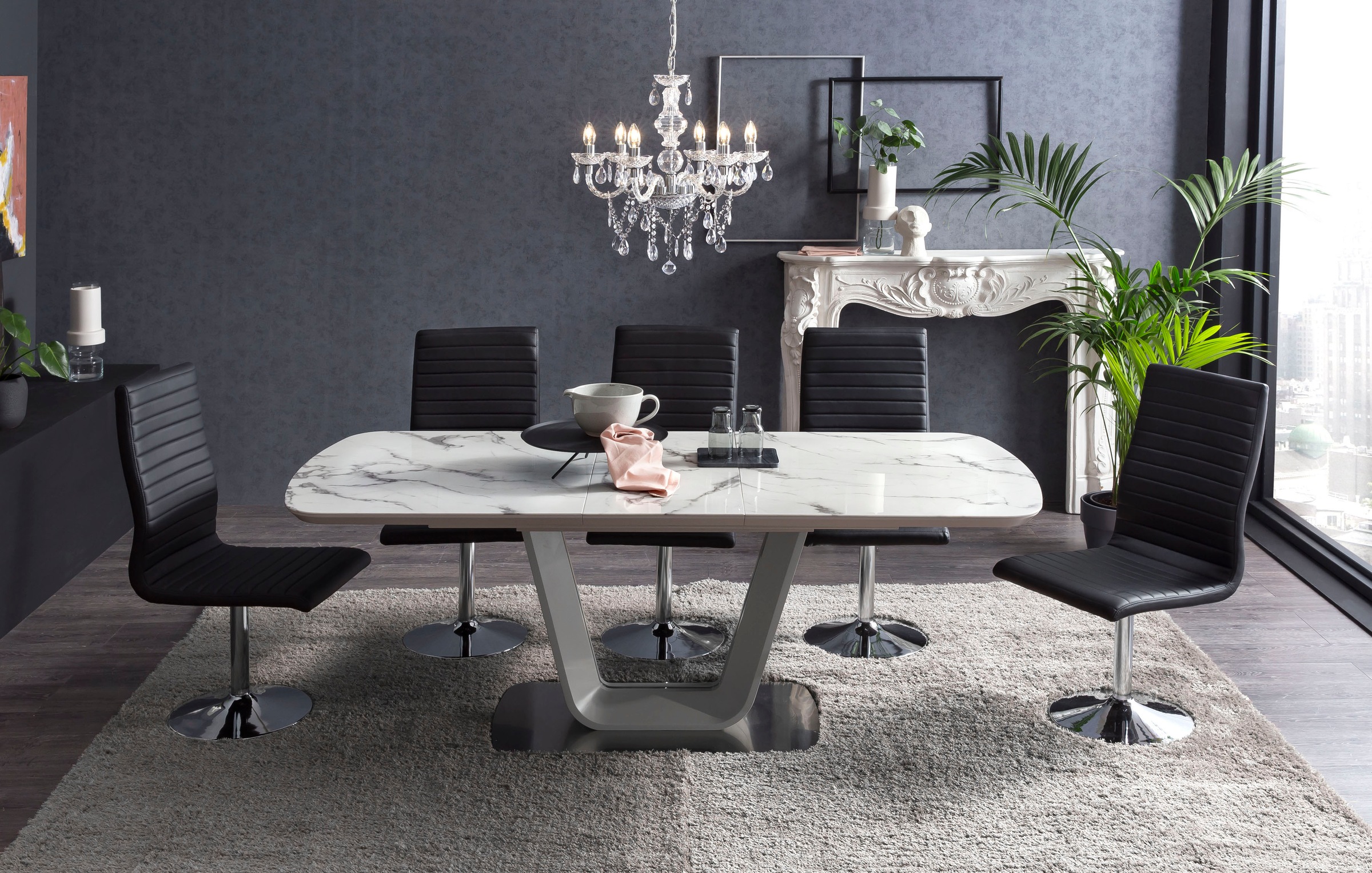 SalesFever Esstisch »Design Esstisch für stilvolle Mahlzeiten«, Erweiterbar günstig online kaufen