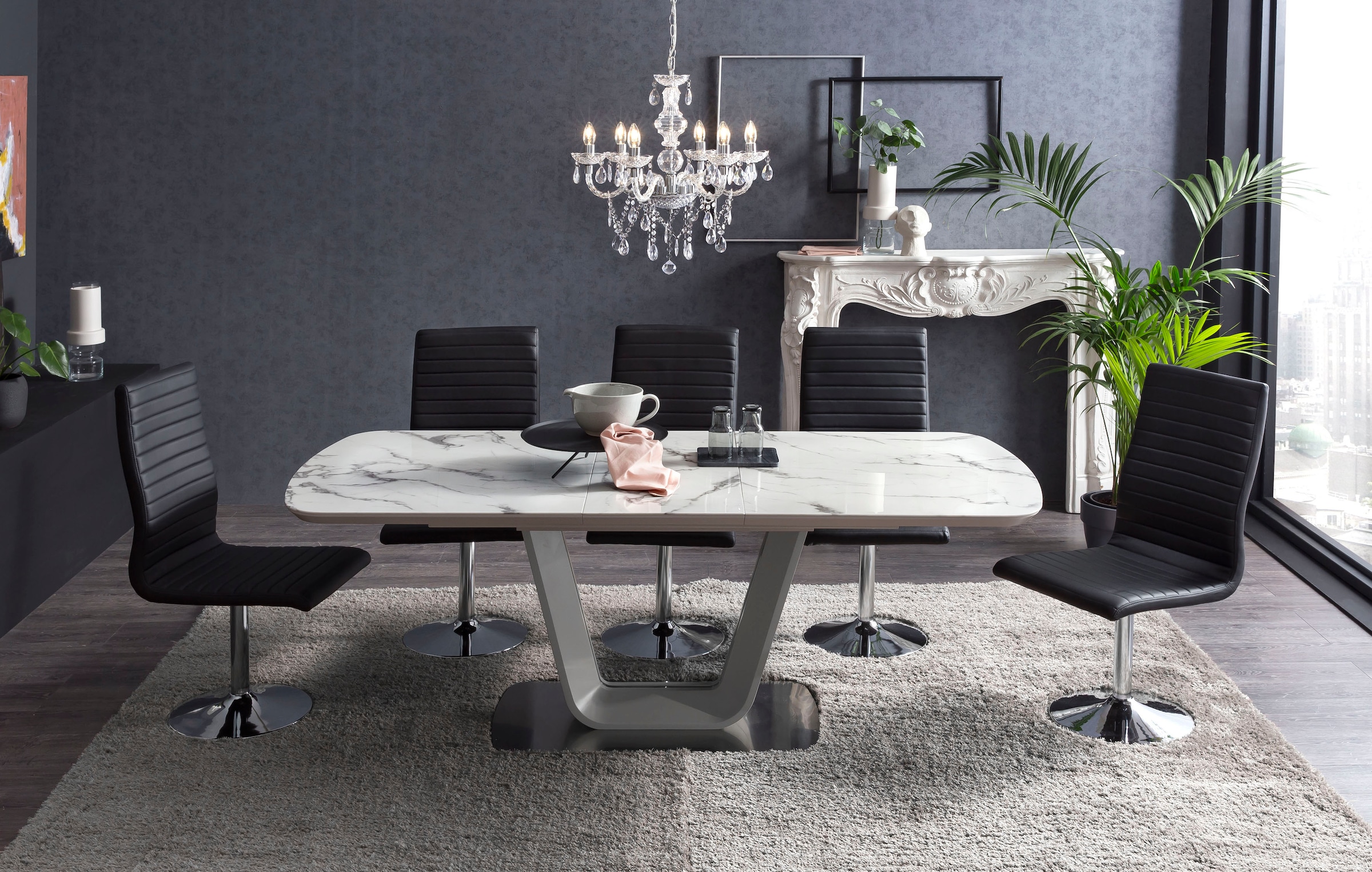 SalesFever Esstisch »Design Tisch für stilvolle Mahlzeiten« Erweiterbarer G günstig online kaufen