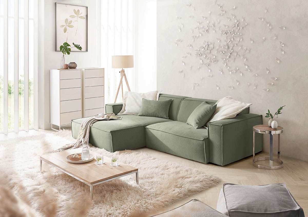 3C Candy Ecksofa »Matteo in elegant, kubischer Formensprache, bequem, L-For günstig online kaufen