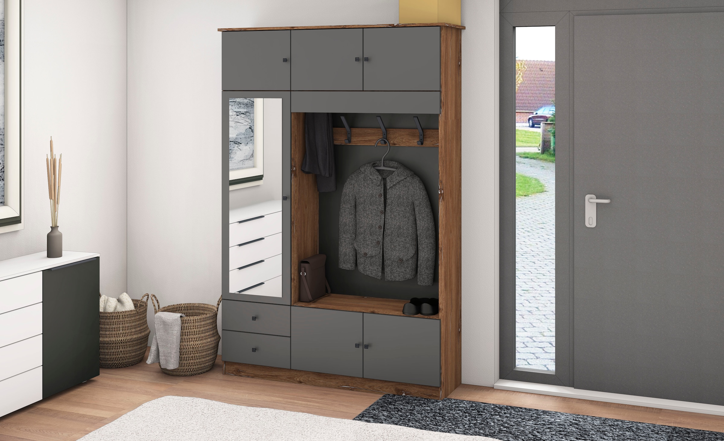 borchardt Möbel Garderobenschrank »Kompakta«, Höhe 202 cm