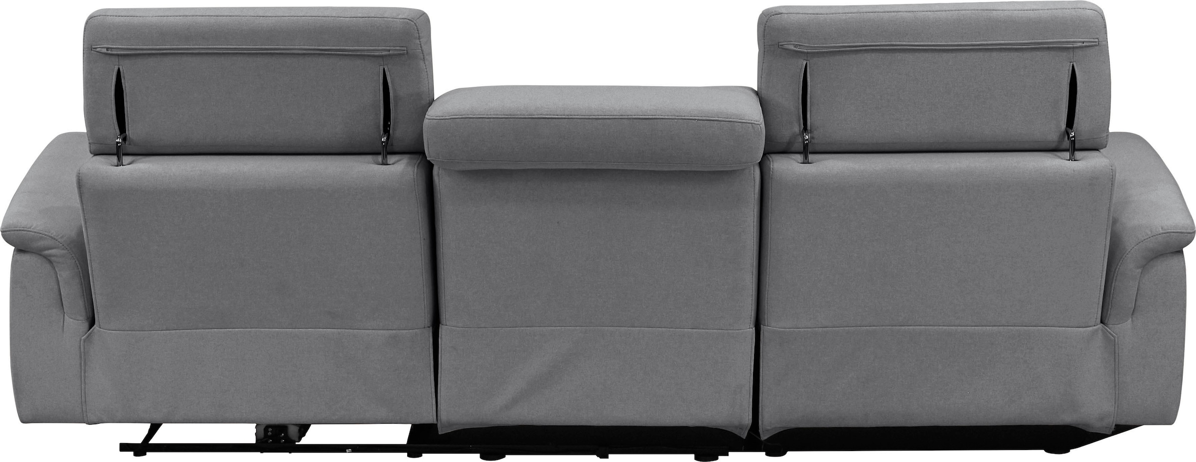Places of Style Ecksofa »Pareli, L-Form, 259cm,m. Recamiere, Echtleder, Kunstleder, Webstoff«, man. o. elektr. Relaxfunktion, USB/Kopfteilverstellg u. LED