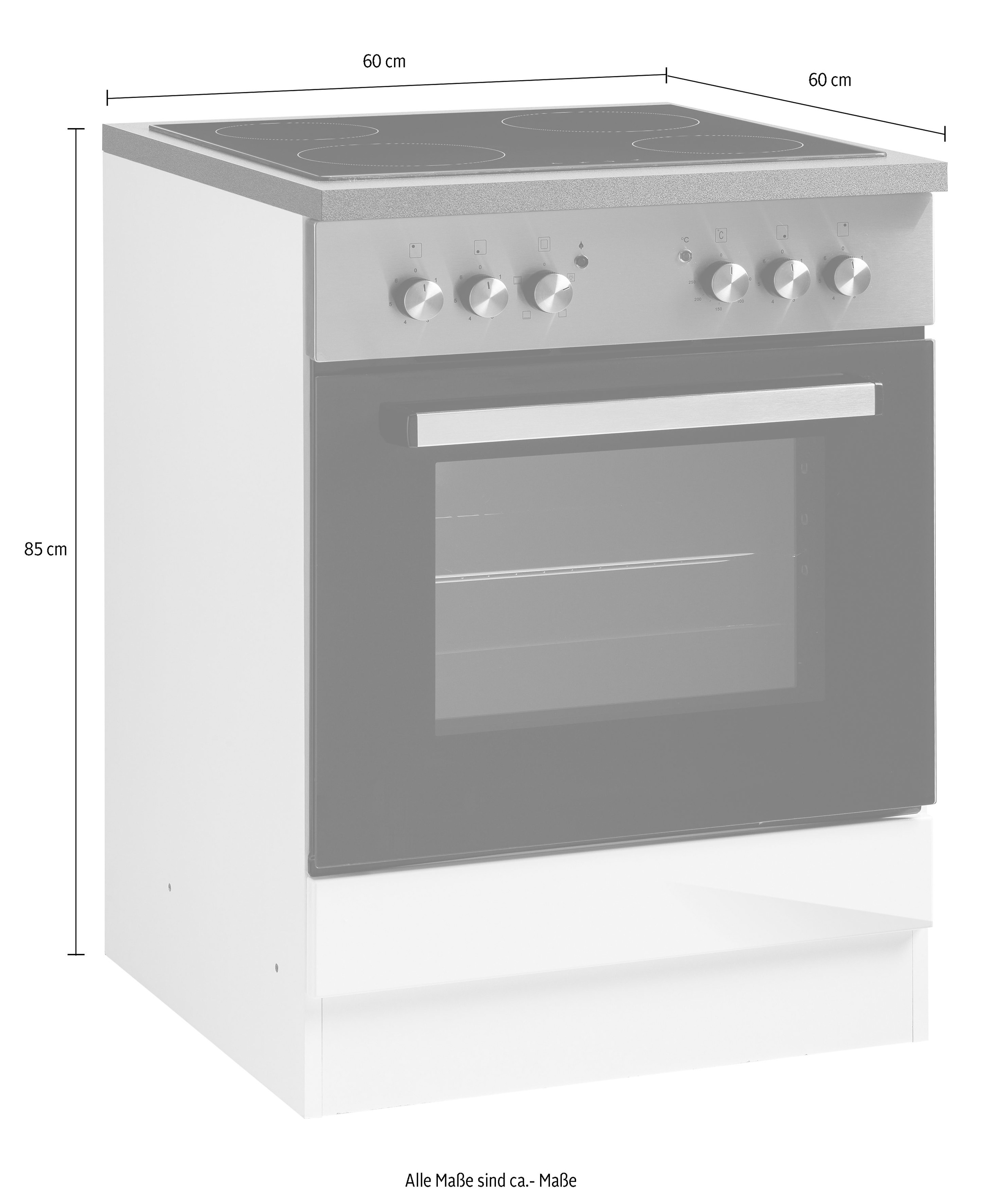 KOCHSTATION Herdumbauschrank "KS-Trient" 60 cm breit günstig online kaufen