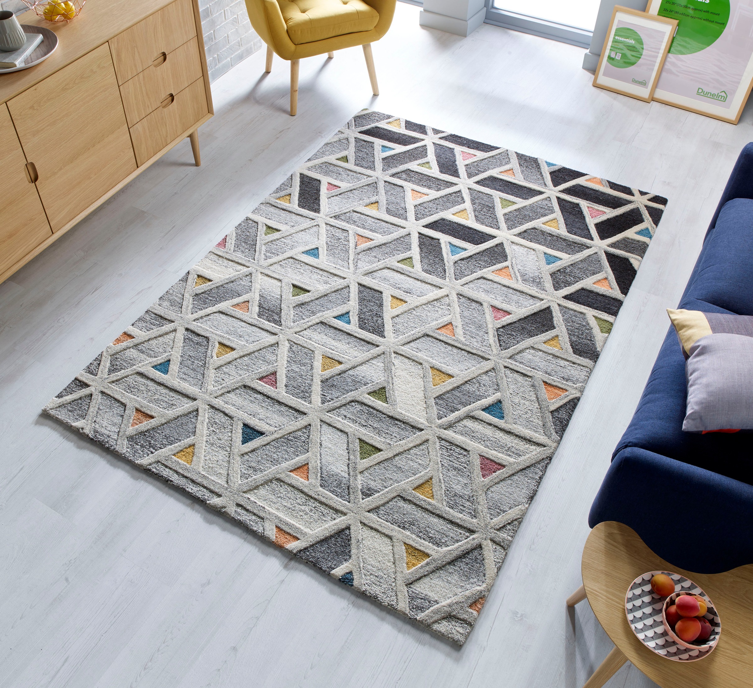 FLAIR RUGS Wollteppich »River«, rechteckig, 10 mm Höhe, fußbodenheizungsgee günstig online kaufen