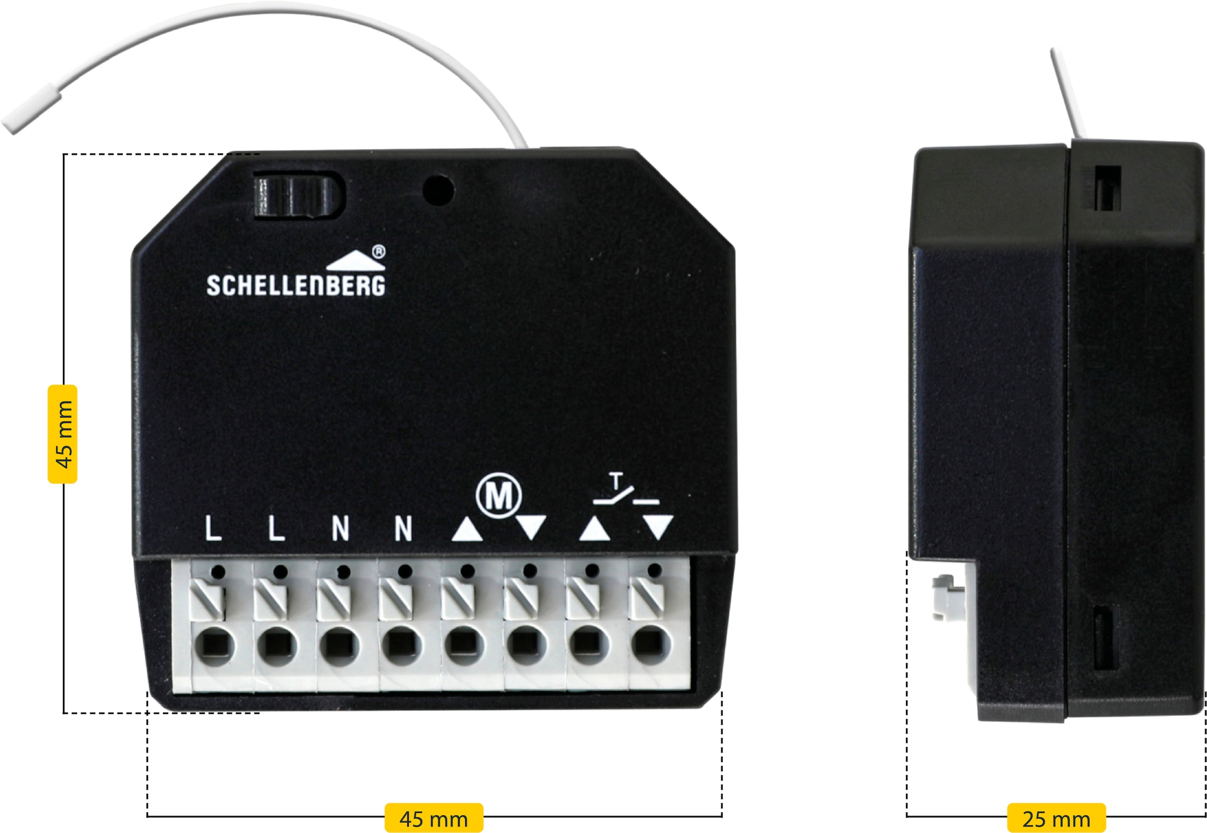 SCHELLENBERG Rollladen-Funksteuerung »Funk-Empfangsmodul zur Nachrüstung«, (1 tlg.), Rollladen, bei Rollladen-, Raffstore- und Markisenmotoren