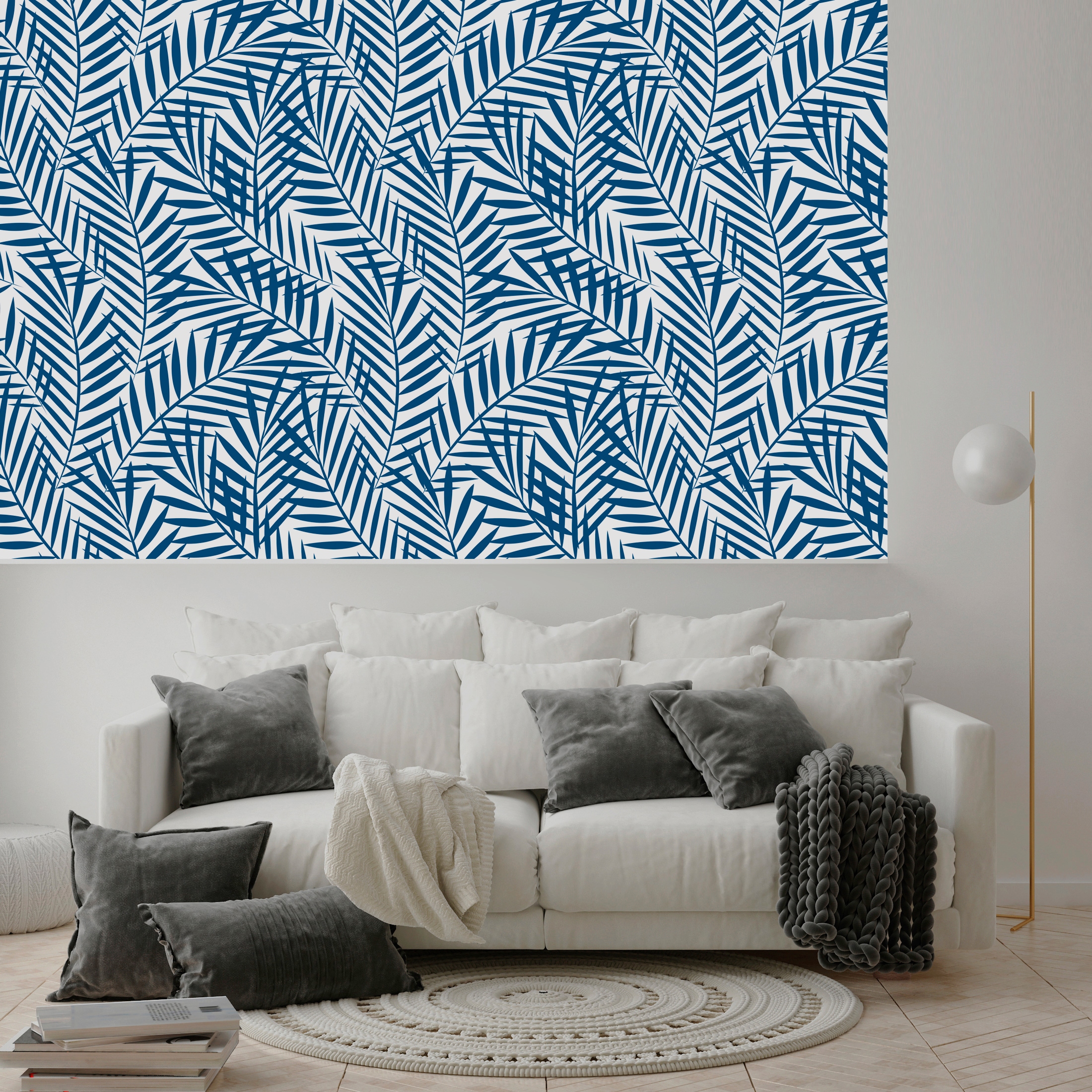 queence Vinyltapete »Kennedy«, bedruckt-Motiv-botanisch-floral-gemustert-natürlich, 90x250cm, selbstklebend, kinderleichte Anbringung, Sticker