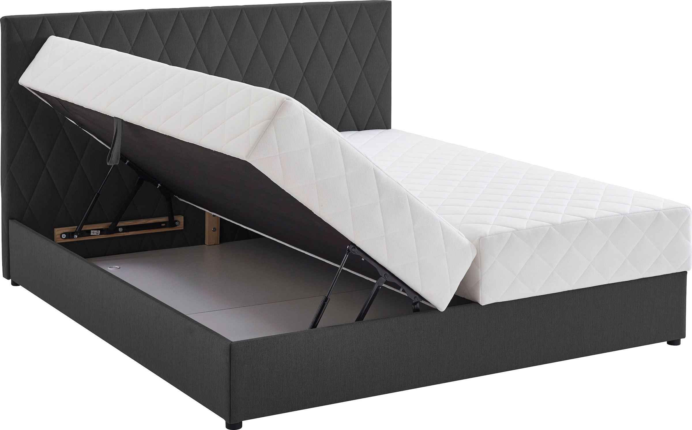 ATLANTIC home collection Boxbett Benita, mit Taschen-Federkernmatratze und Bettkasten