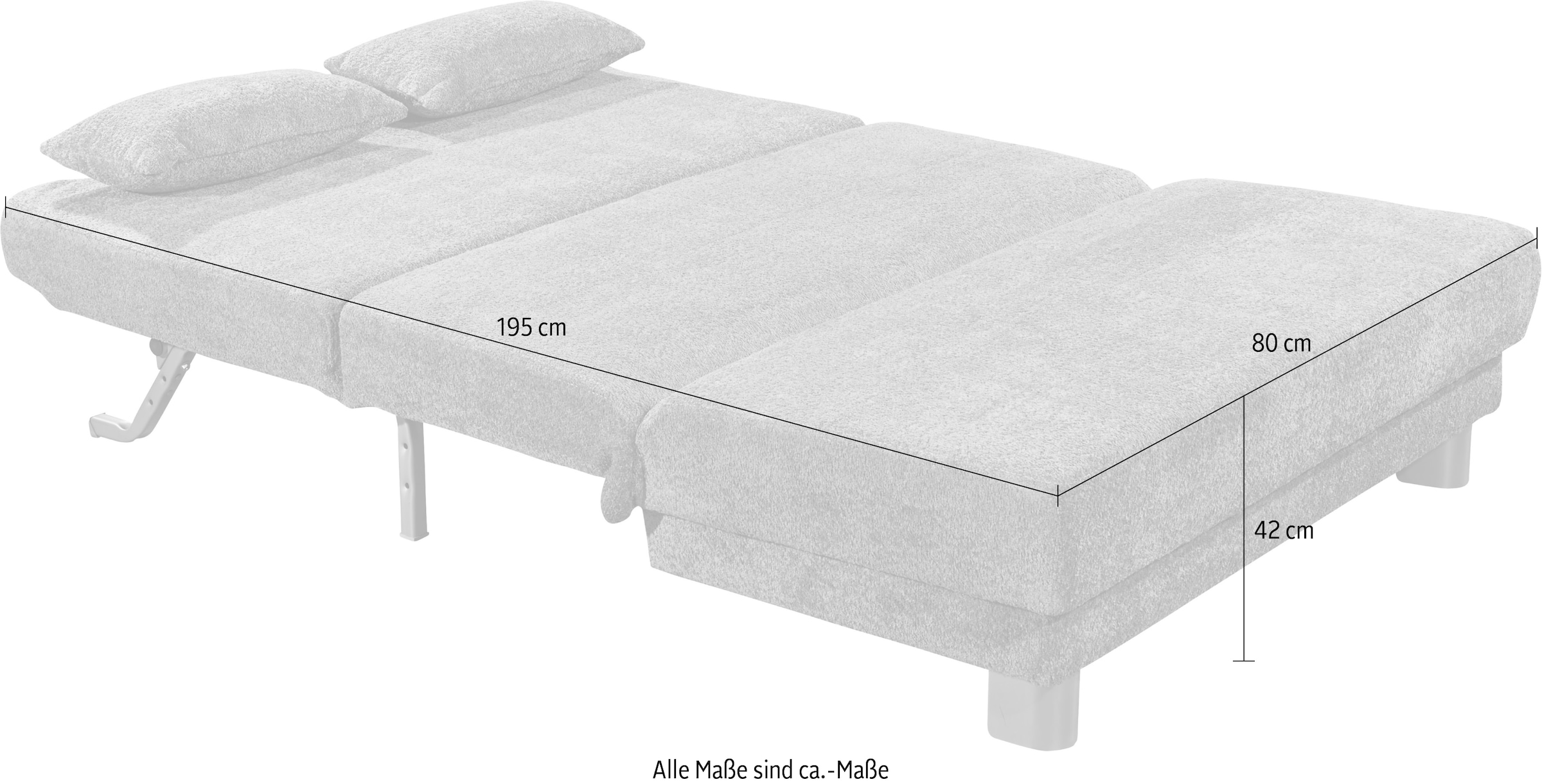 INOSIGN Schlafsofa »Gina«, mit einem Handgriff vom Sofa zum Bett