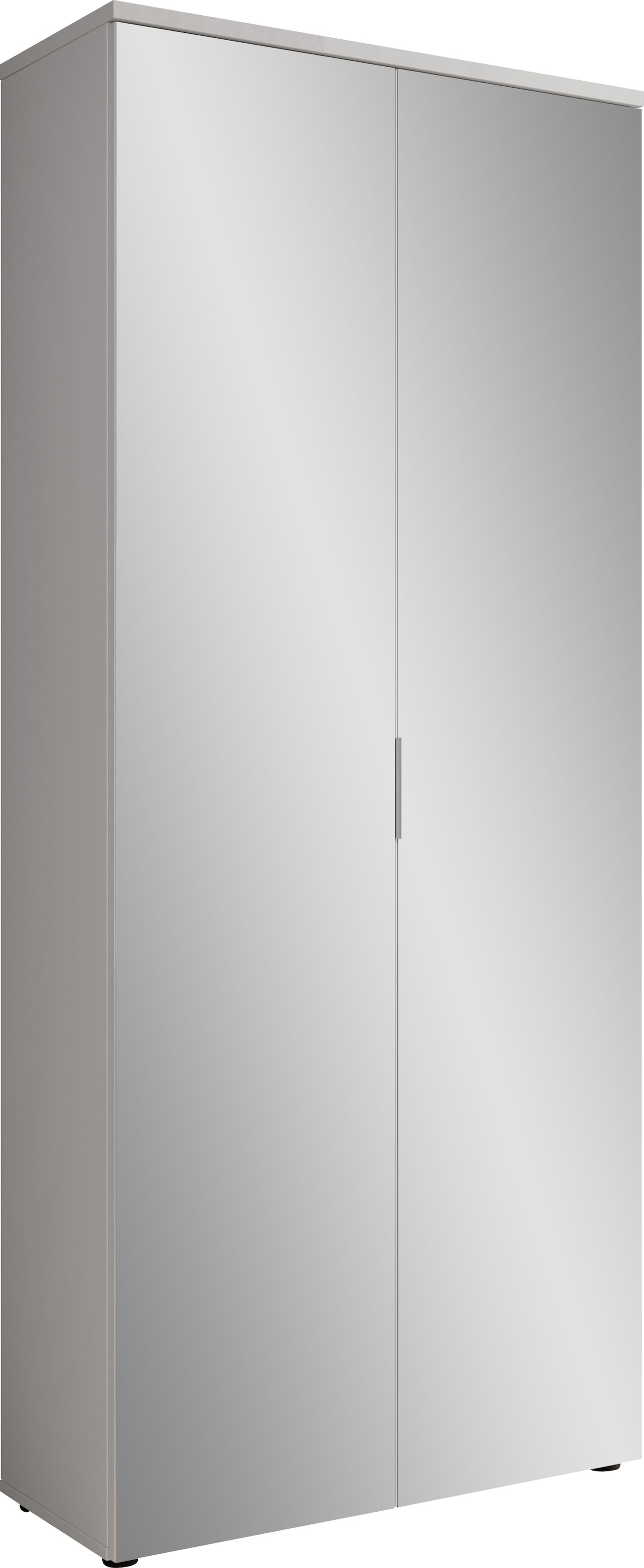 HBZ Schuhschrank »Lincoln mit Spiegel, BxHxT 80x190x35 cm«, (1 St.), Schuhschrank mit 2 Spiegeltüren, 9 Einlegeböden, 2 feste Böden