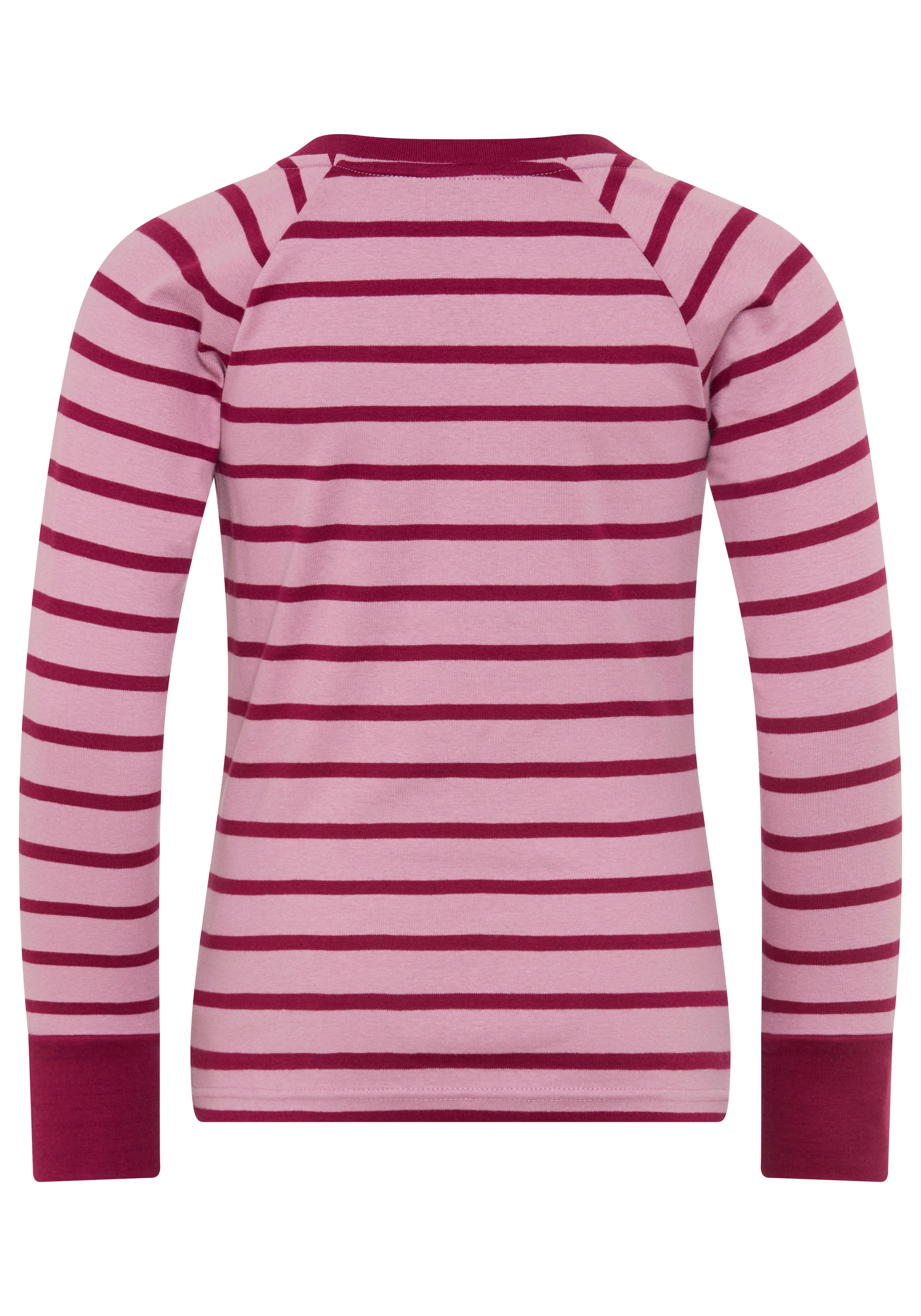 H.I.S Langarmshirt »Garngewirktes Ripp-Shirt in modischen Ringelfarben von H.I.S« Ringelshirt mit Ausschnitt in Kontrastfarben, eng geschnitten