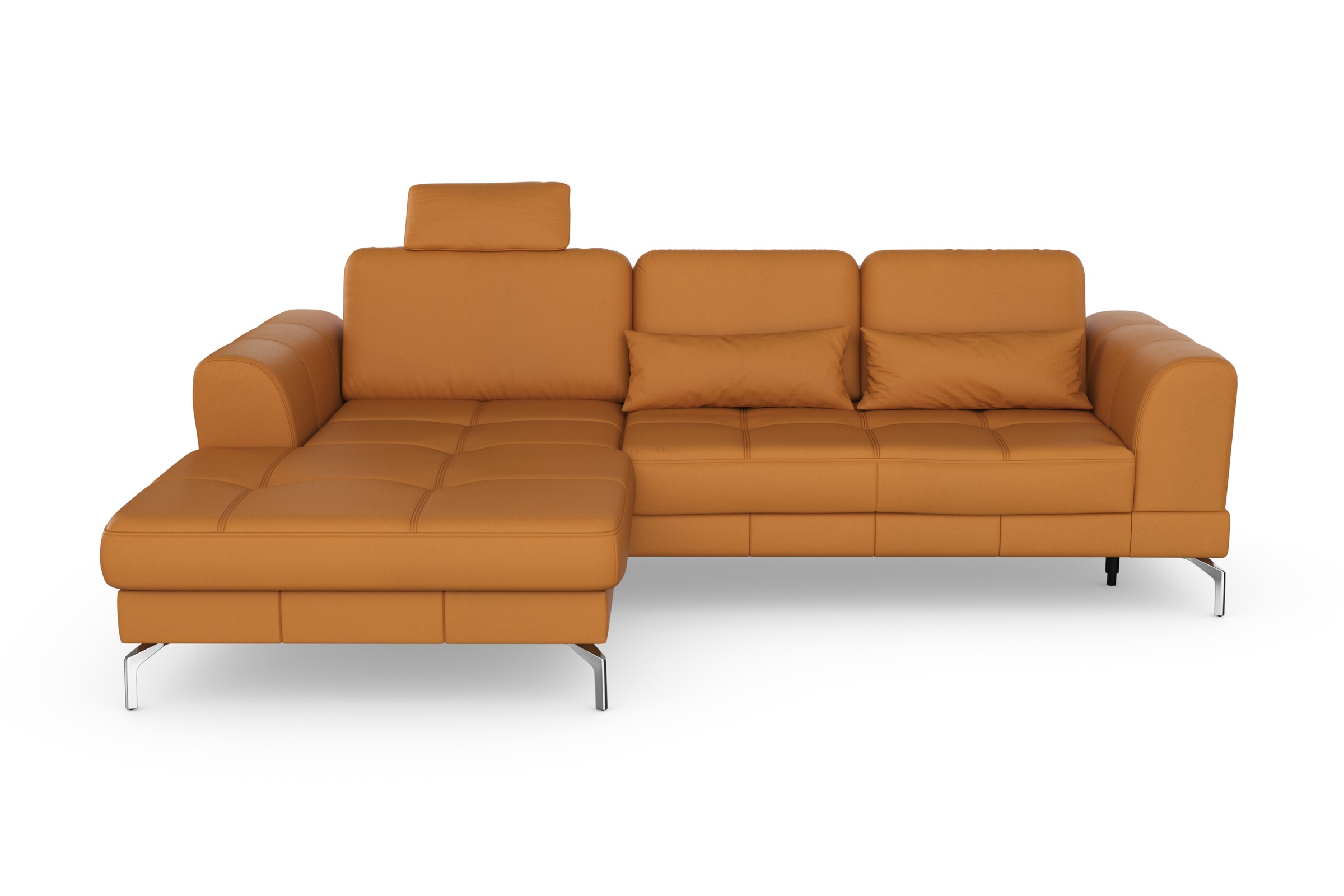 sit&more Ecksofa »Bendigo L-Form«, inklusive Sitztiefenverstellung, Bodenfreiheit 15 cm, 2 Fußfarben
