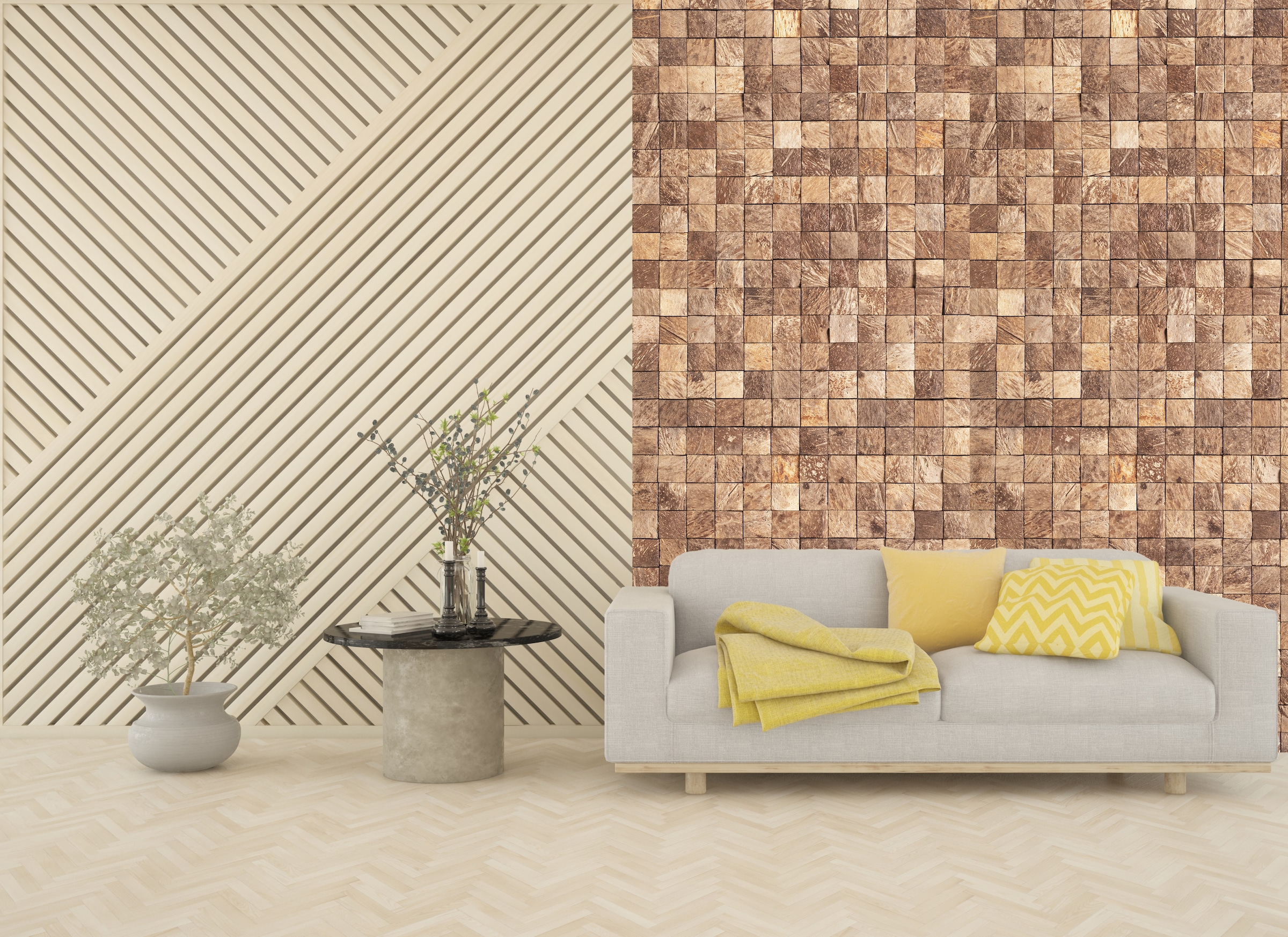 queence Fototapete »Steinoptik Mosaik«, bedruckt-Motiv, Wandpaneele, selbstklebend, Tapete, Sticker, Wanddeko, XXL-Fotomotiv