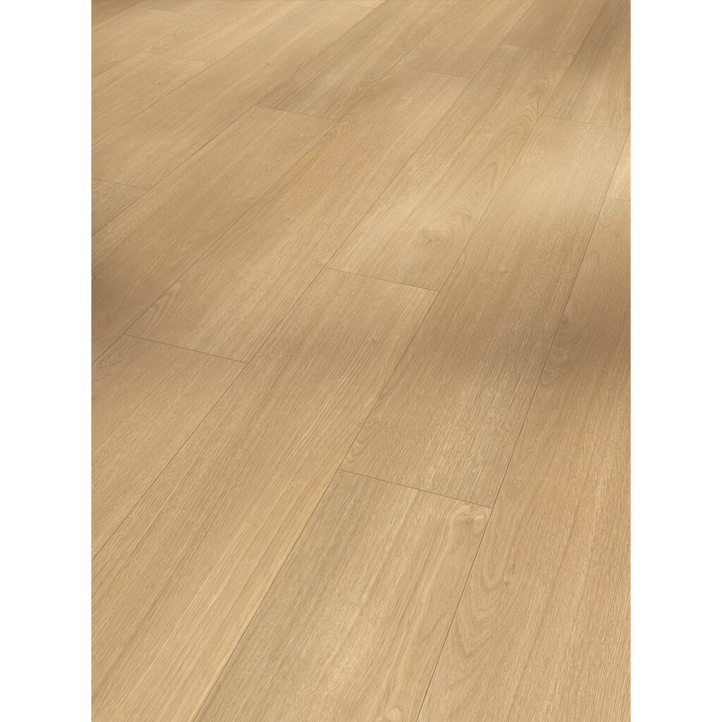 PARADOR Laminat »Basic 400 M4V Eiche Prestige Natur«, (Set), Verlegefläche: 2,49m², matt, für Fußbodenheizung geeignet