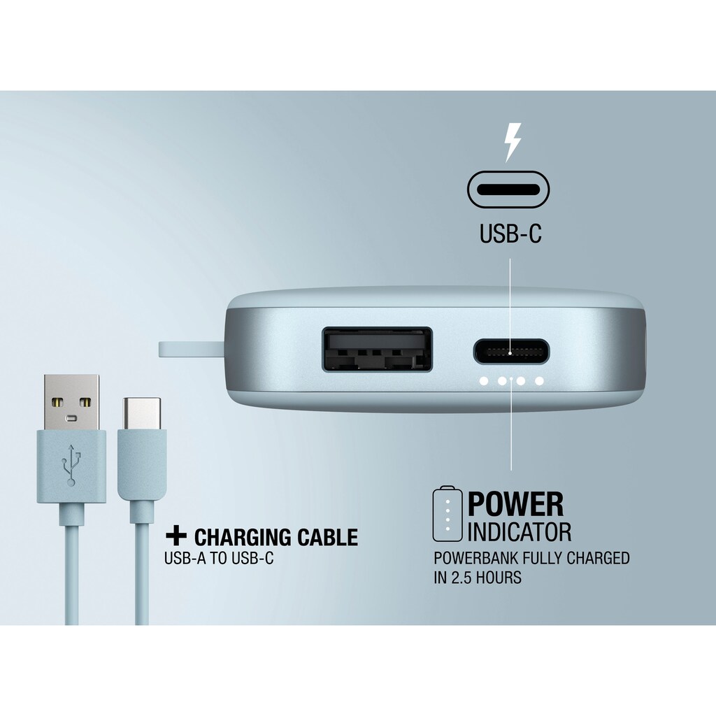 Fresh´n Rebel Powerbank »Power Pack 6000mAh mit USB-C, Fast Charge«, 5 V